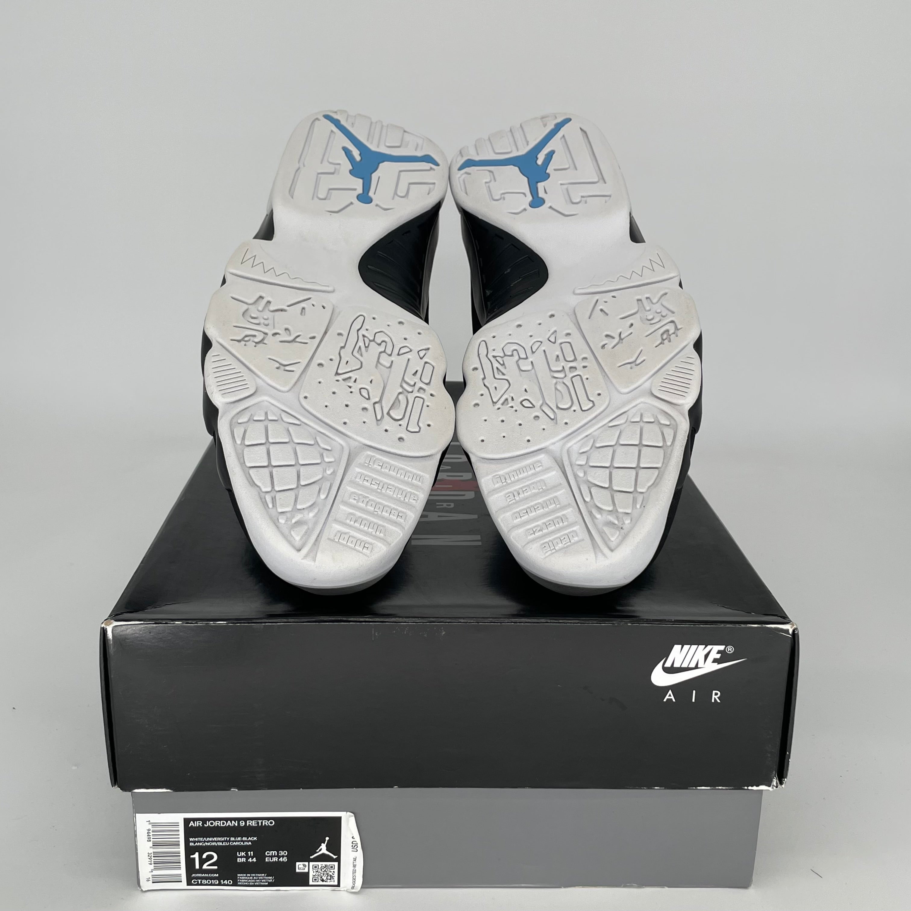 AIR JORDAN 9 UNIVERSITY BLUE SIZE 12 CT8019-140