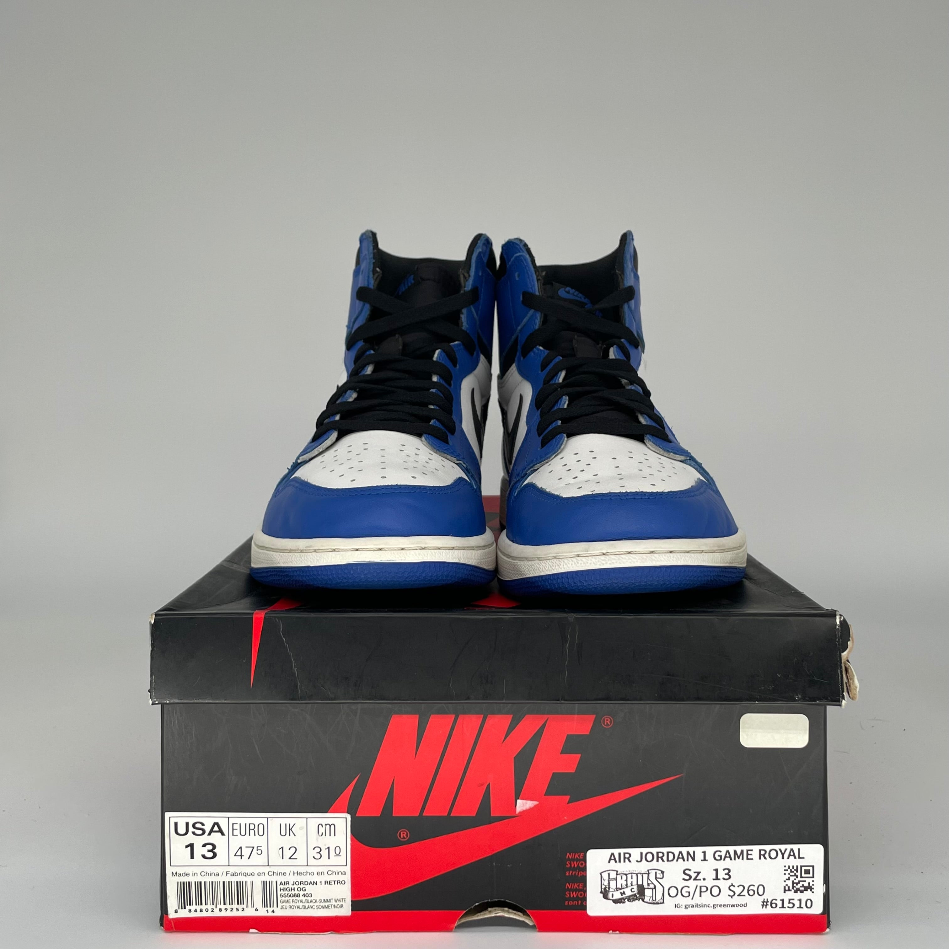 AIR JORDAN 1 GAME ROYAL SIZE 13/14.5W 555088-403