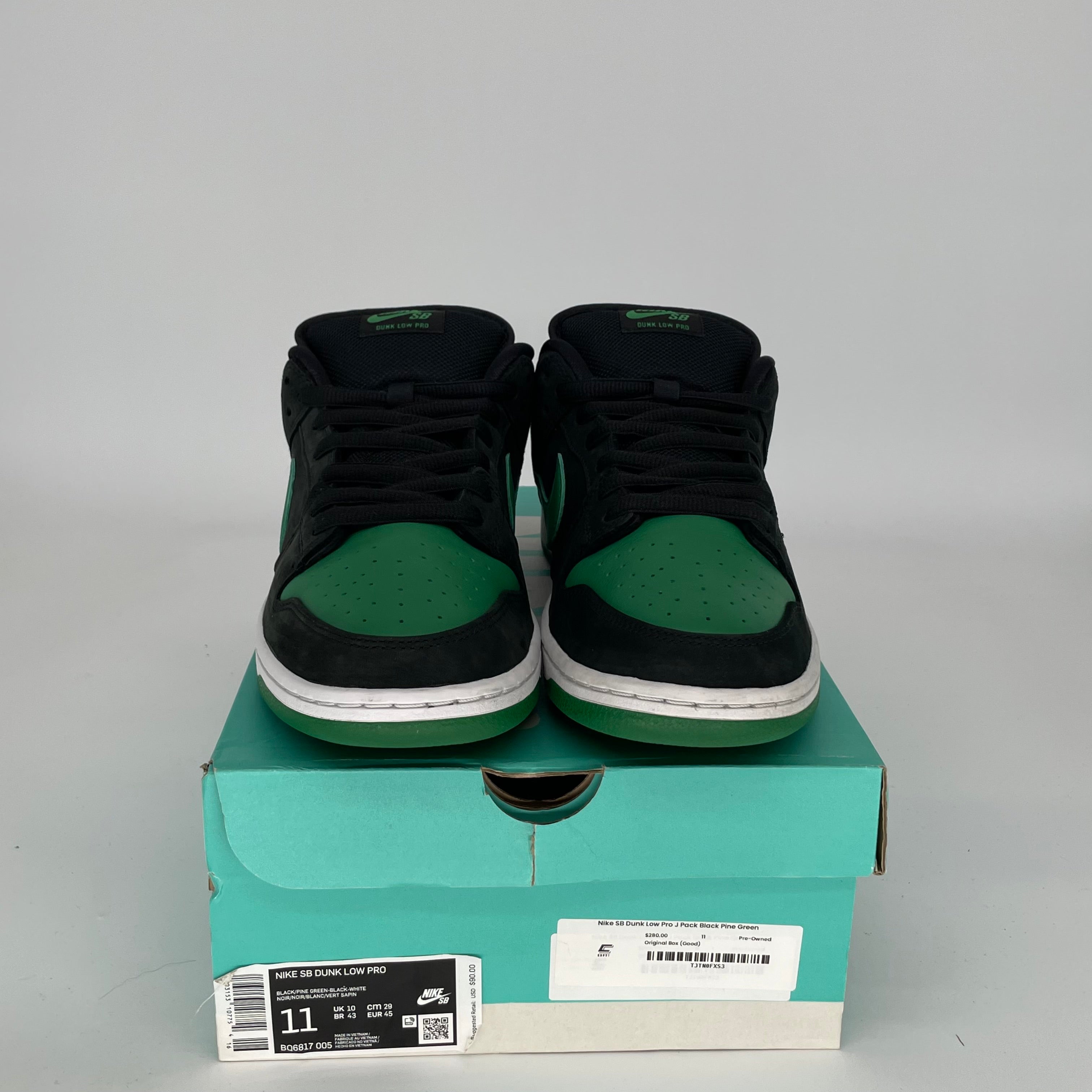 NIKE SB DUNK LOW J-PACK PINE GREEN SIZE 11 BQ6817-005