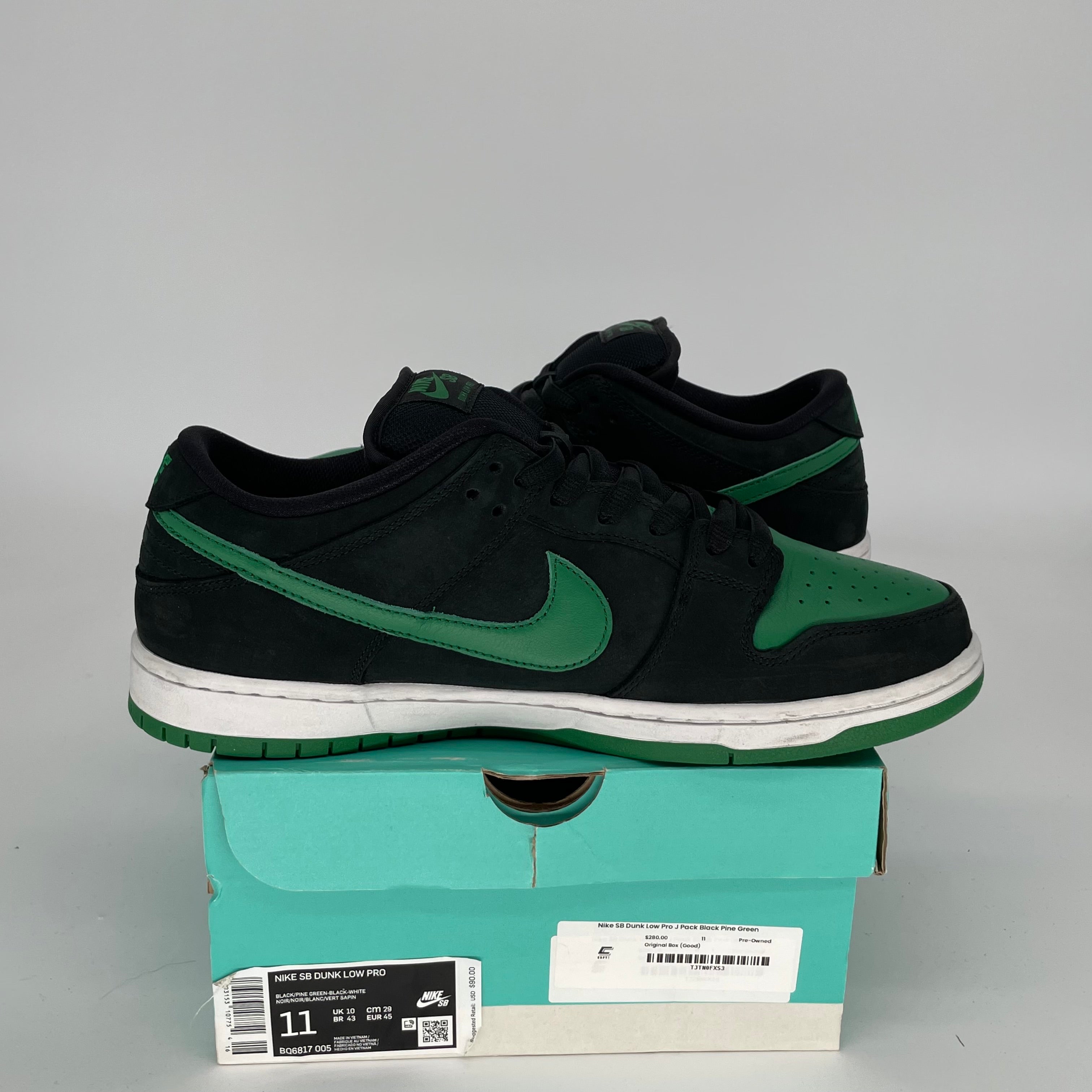 NIKE SB DUNK LOW J-PACK PINE GREEN SIZE 11 BQ6817-005