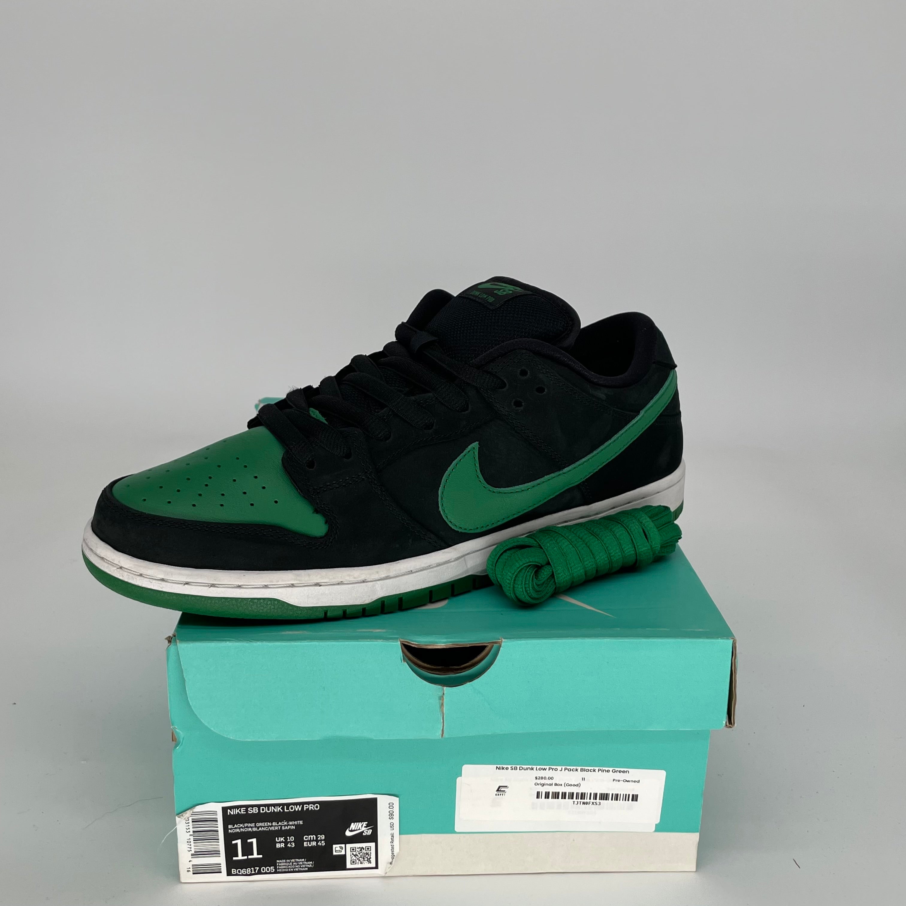 NIKE SB DUNK LOW J-PACK PINE GREEN SIZE 11 BQ6817-005