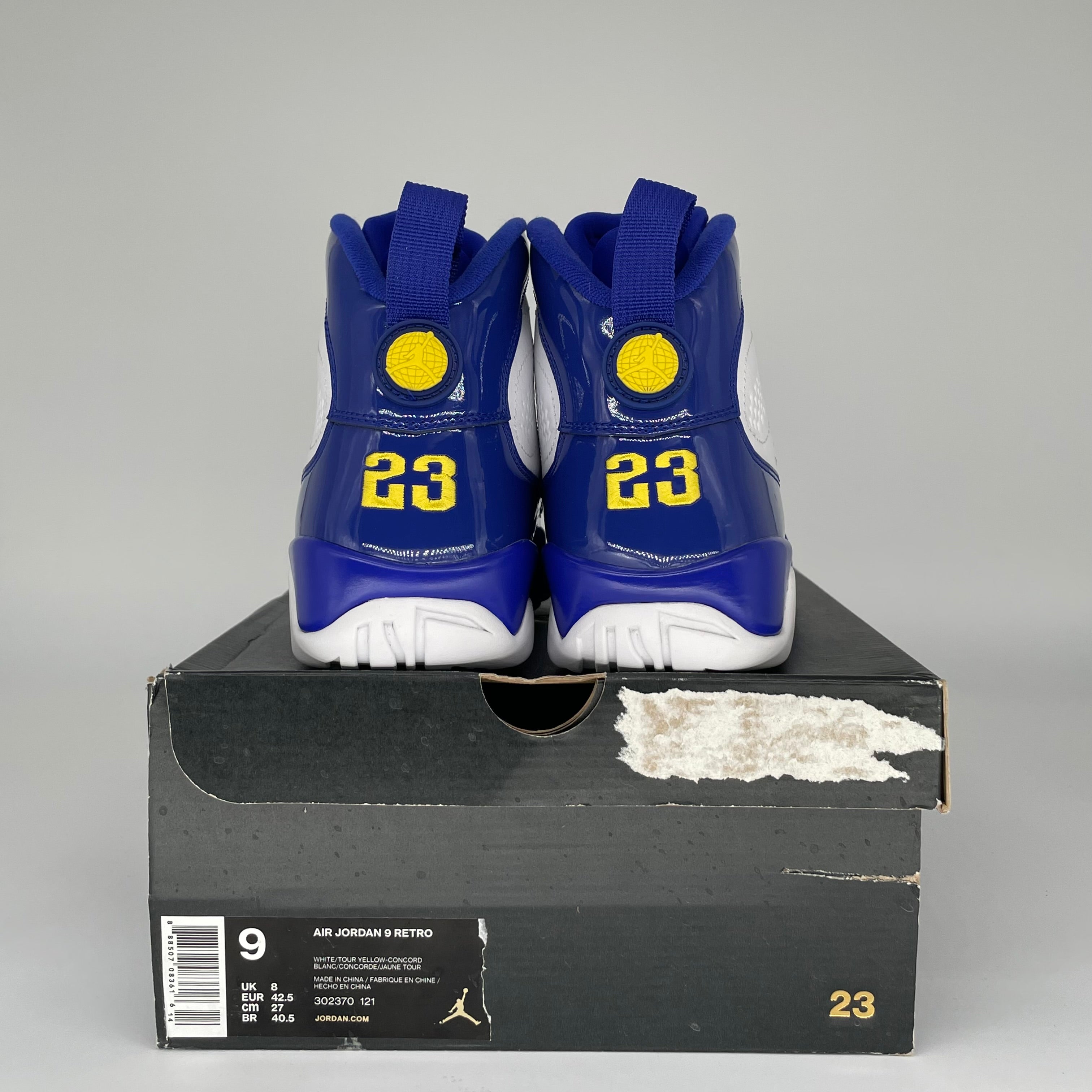 AIR JORDAN 9 KOBE LAKERS SIZE 9 302370-121