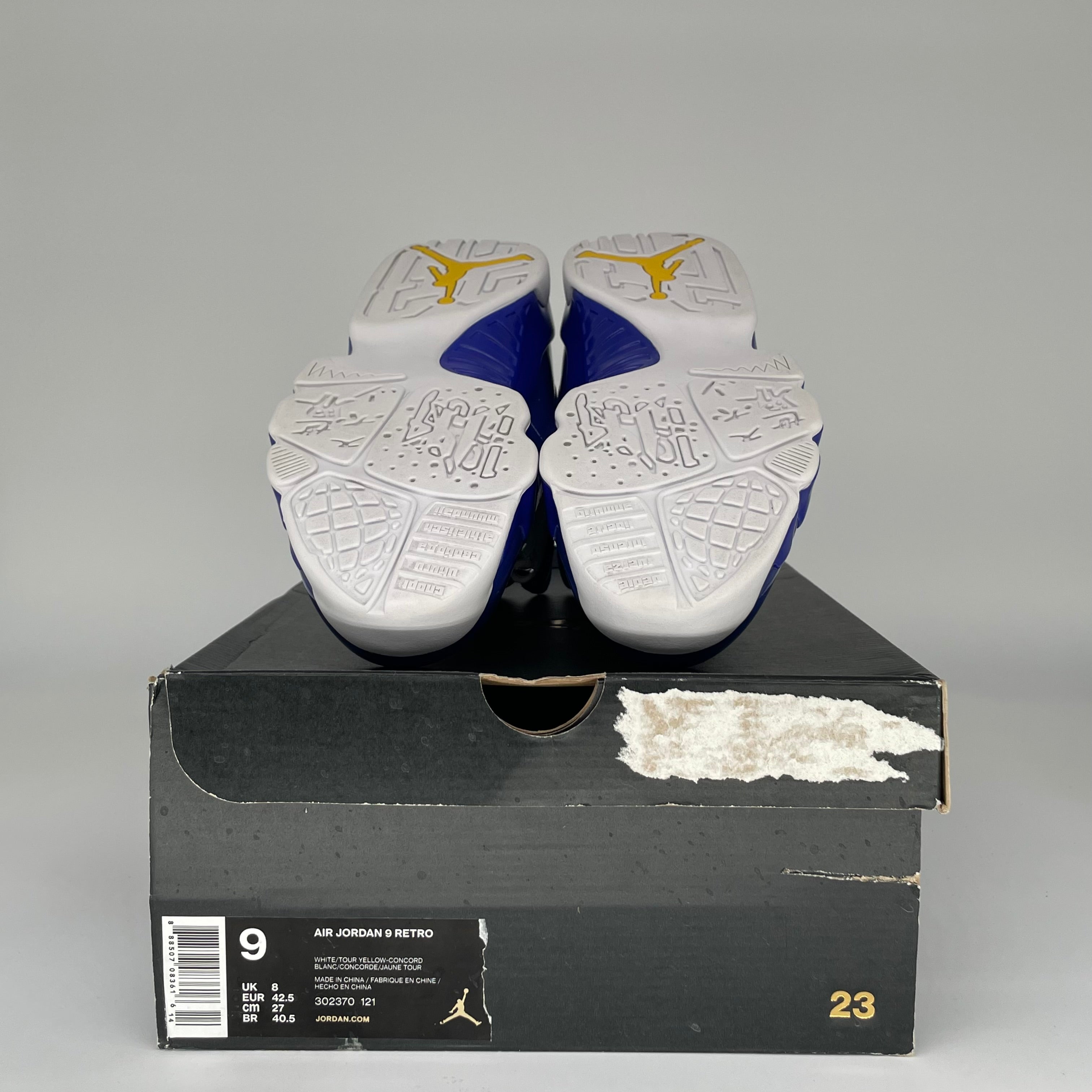 AIR JORDAN 9 KOBE LAKERS SIZE 9 302370-121