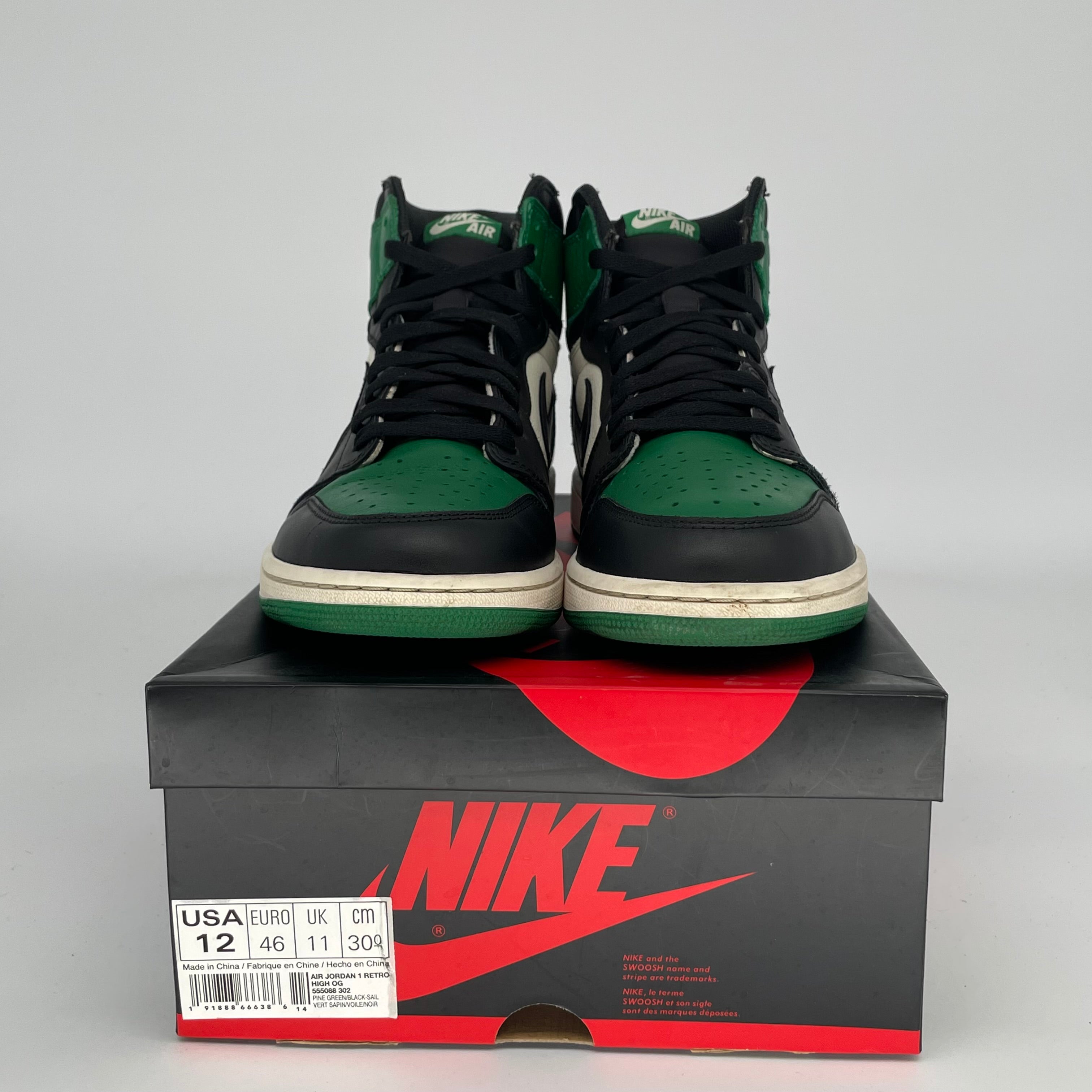AIR JORDAN 1 PINE GREEN SIZE 12 555088-302