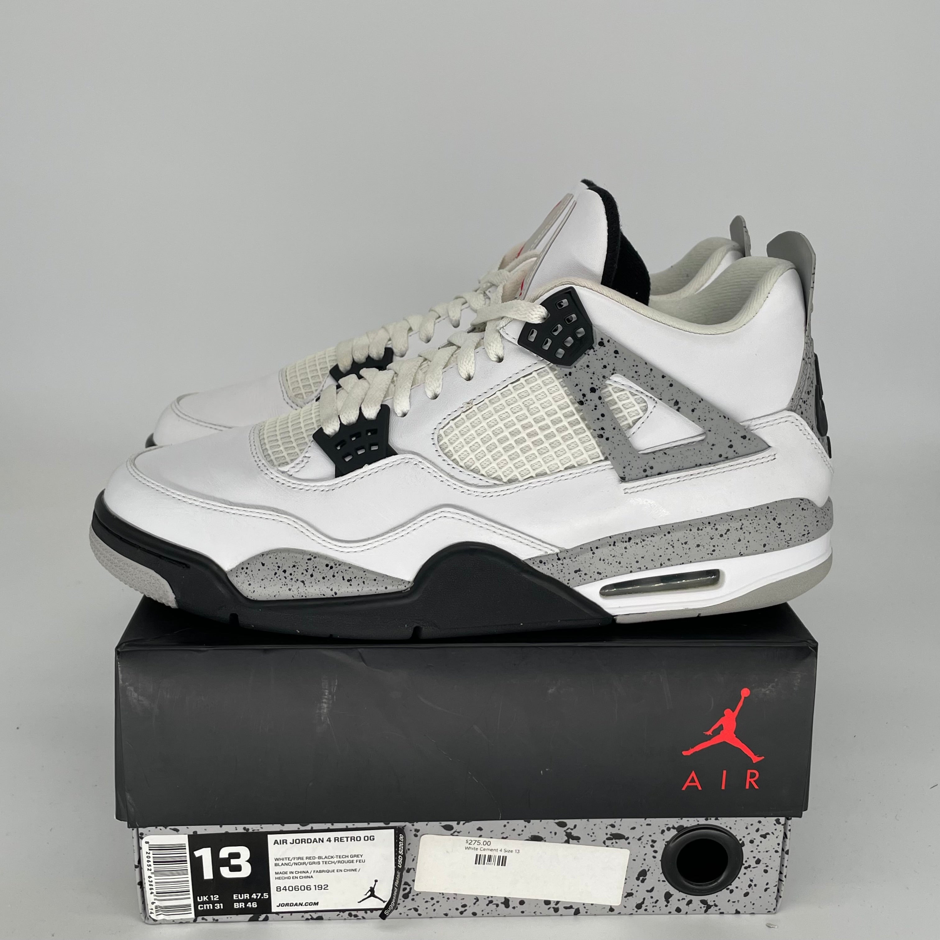 AIR JORDAN 4 WHITE CEMENT SIZE 13 840606-192