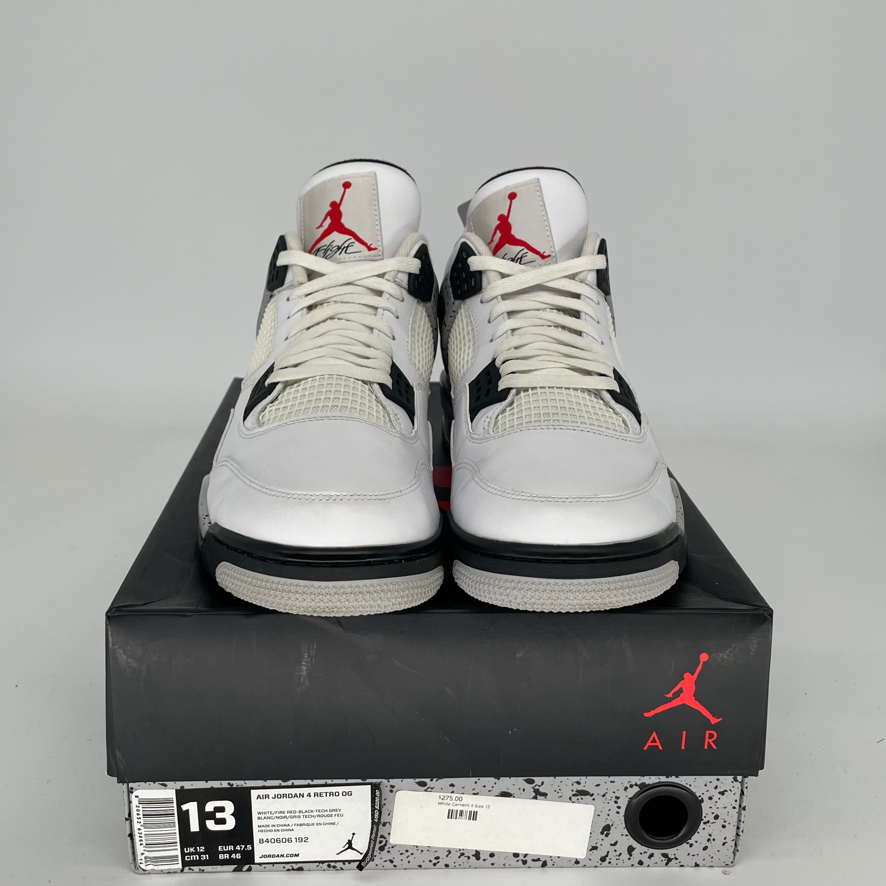 AIR JORDAN 4 WHITE CEMENT SIZE 13 840606-192