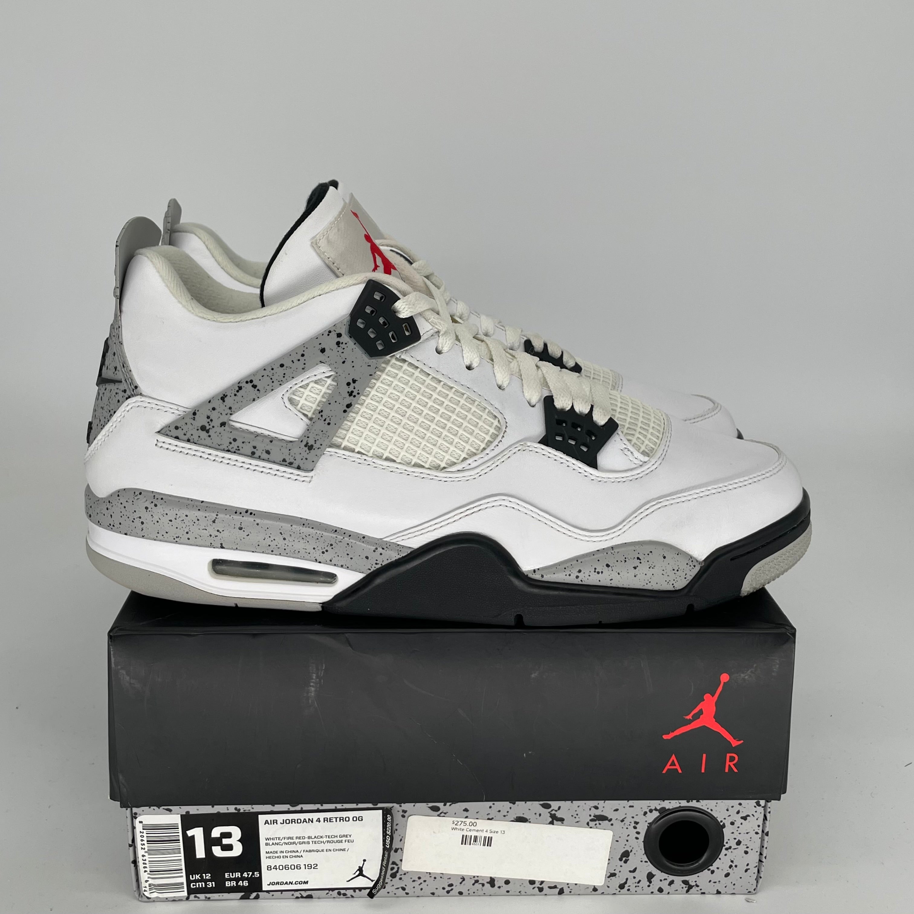 AIR JORDAN 4 WHITE CEMENT SIZE 13 840606-192