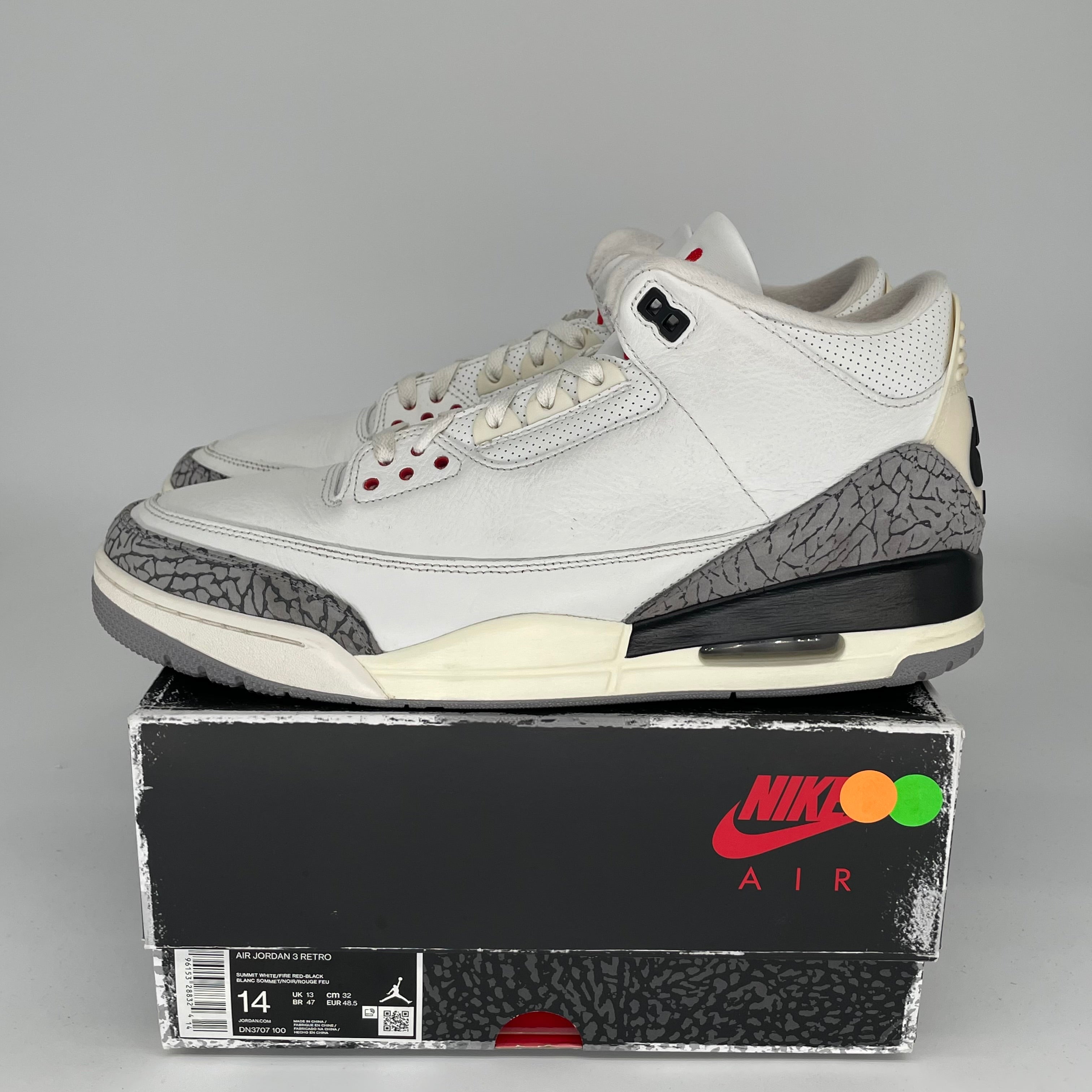 AIR JORDAN 3 WHITE CEMENT REIMAGINED SIZE 14 DN3707-100