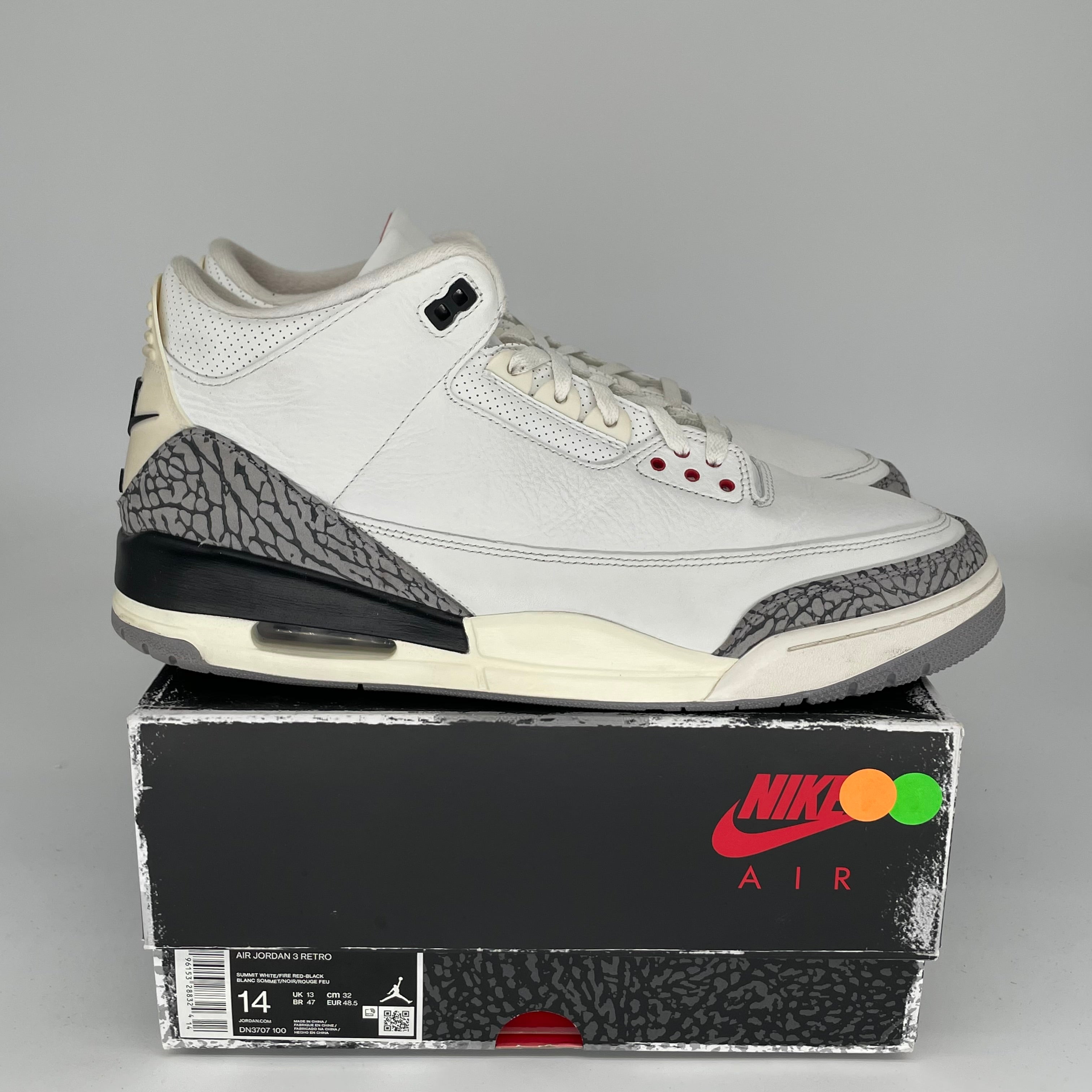 AIR JORDAN 3 WHITE CEMENT REIMAGINED SIZE 14 DN3707-100