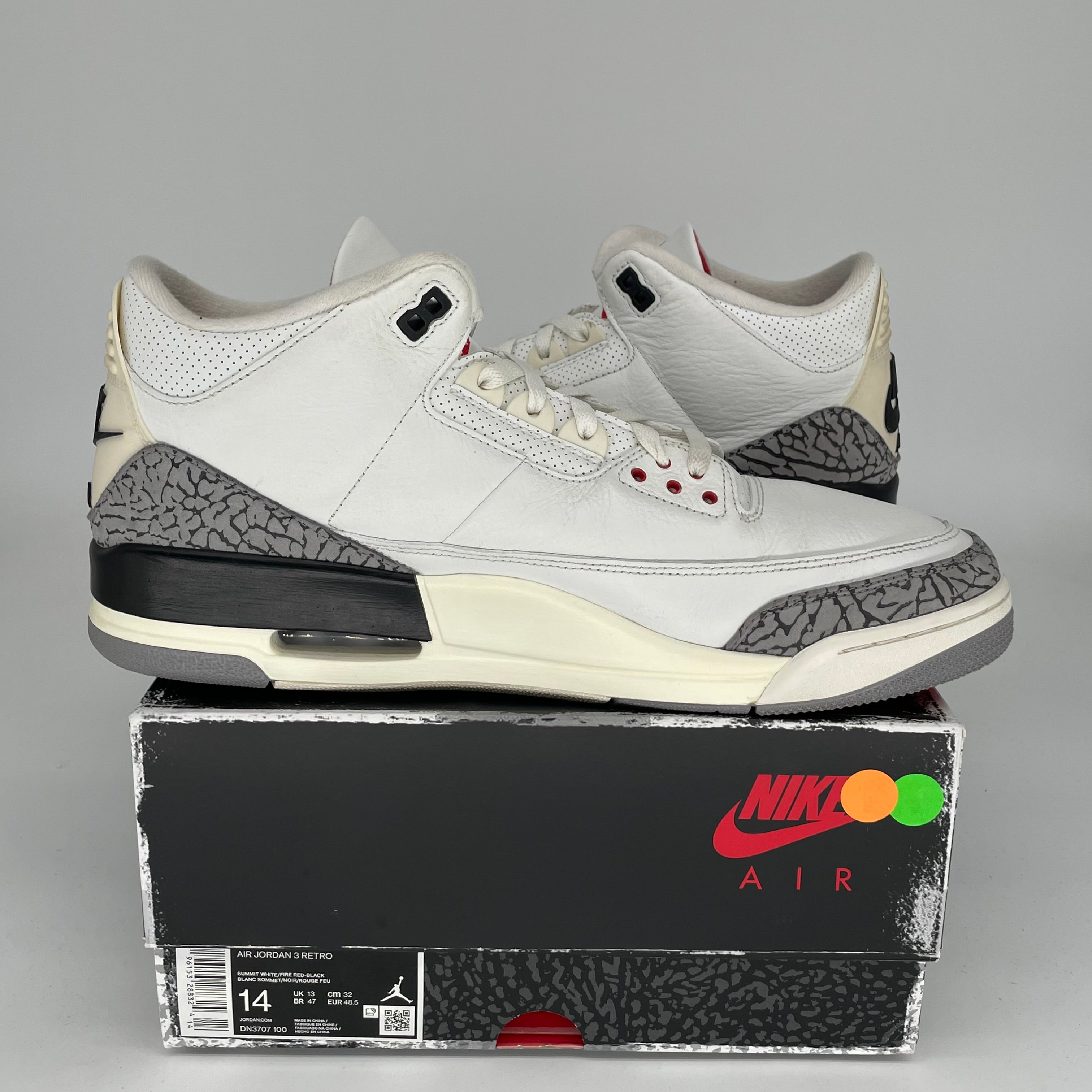 AIR JORDAN 3 WHITE CEMENT REIMAGINED SIZE 14 DN3707-100