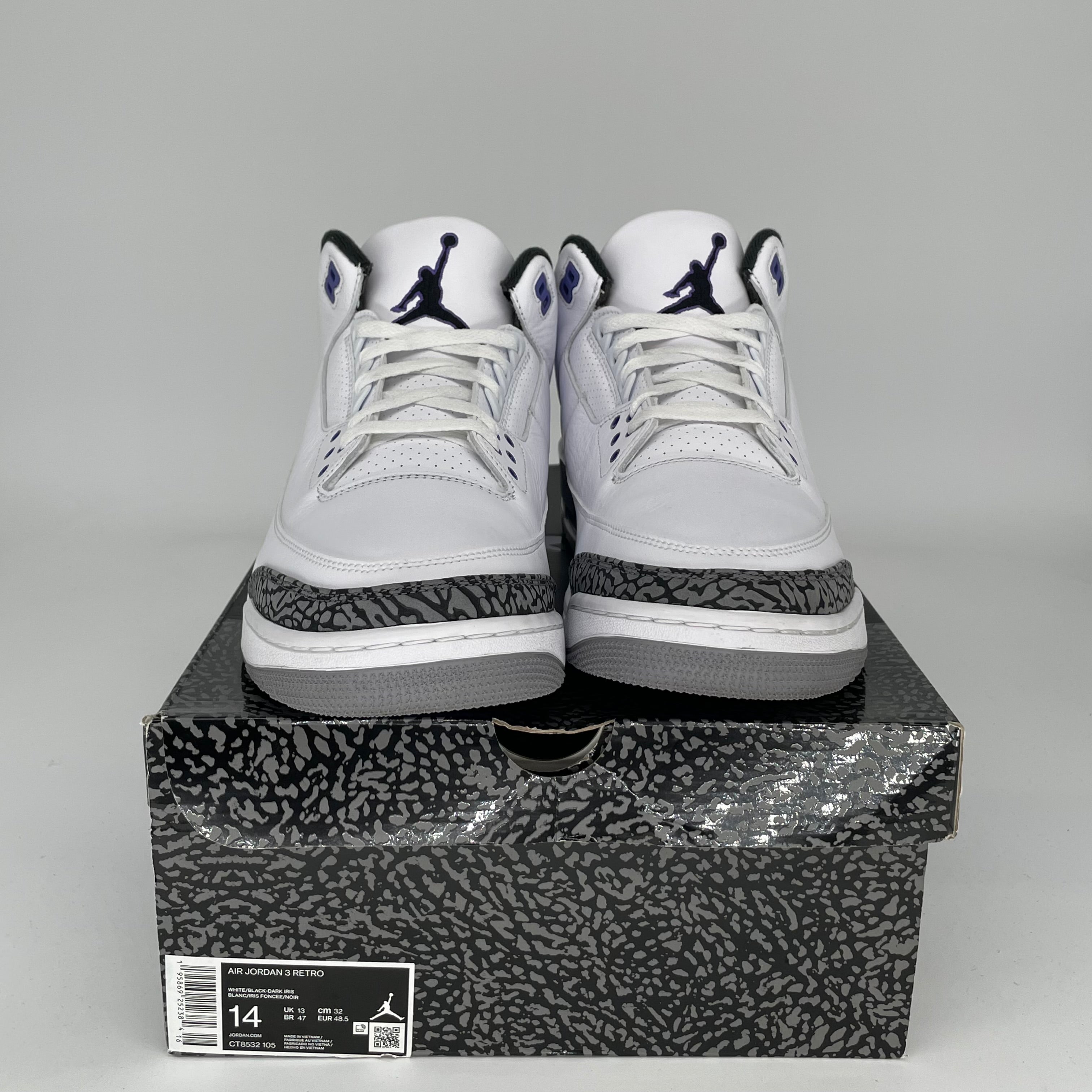 AIR JORDAN 3 DARK IRIS SIZE 14 CT8532-105