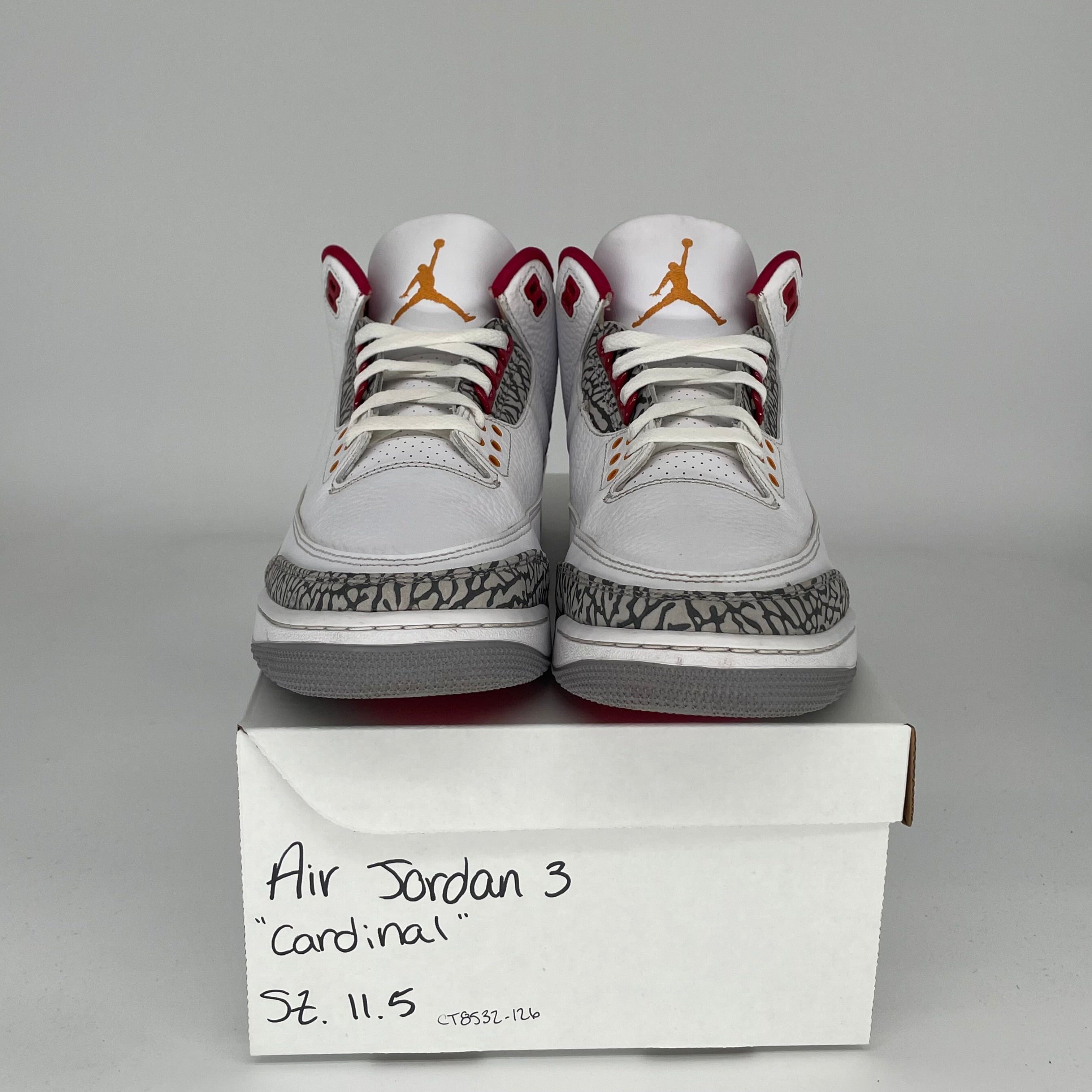AIR JORDAN 3 CARDINAL SIZE 11.5 CT8532-126