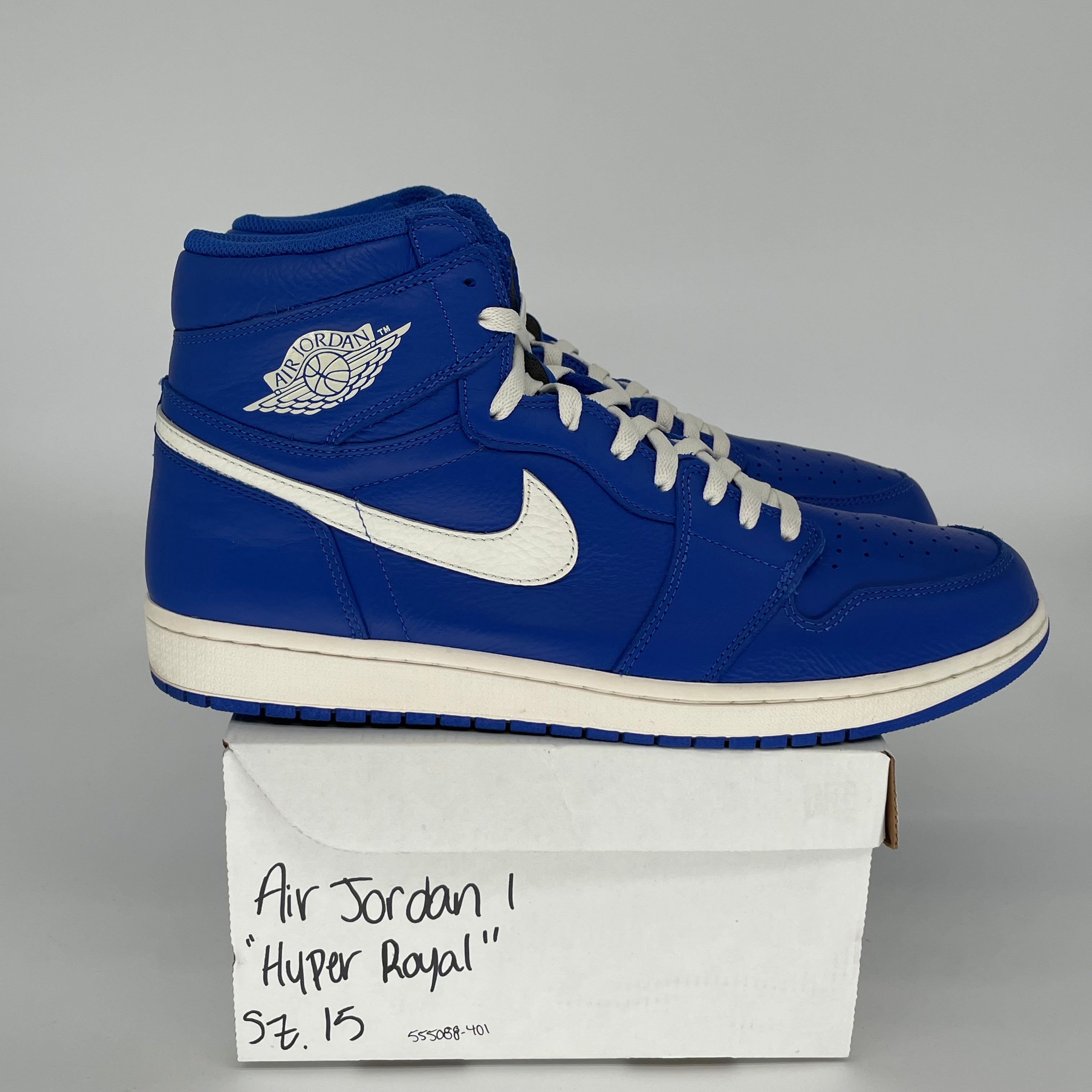 AIR JORDAN 1 HYPER ROYAL SIZE 15 555088-401