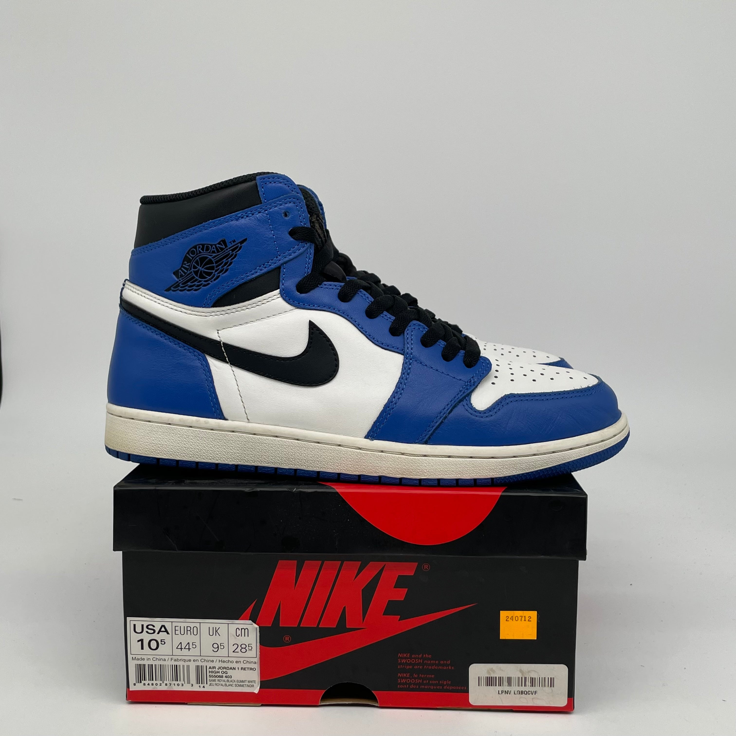 AIR JORDAN 1 GAME ROYAL SIZE 10.5/12W 555088-403