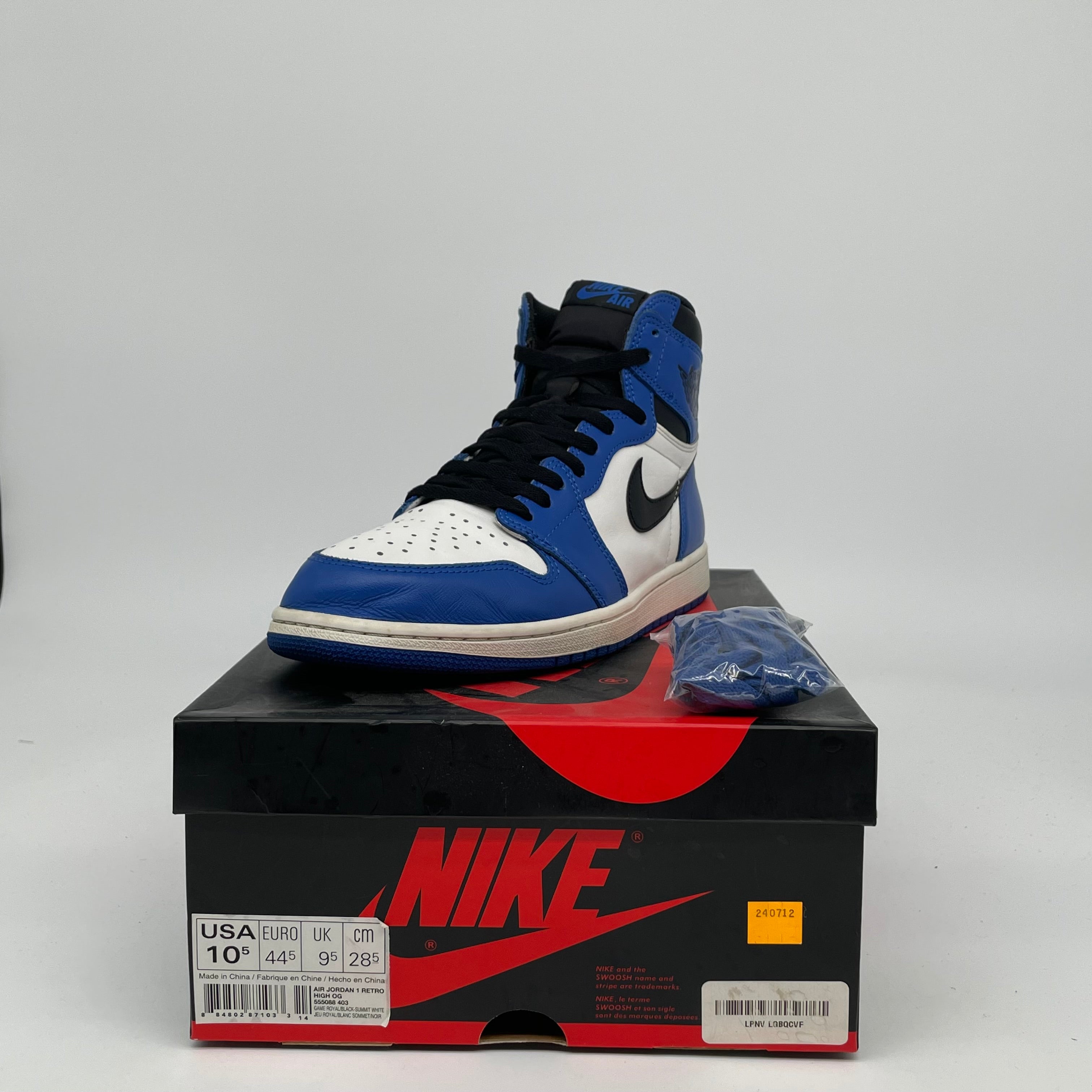 AIR JORDAN 1 GAME ROYAL SIZE 10.5/12W 555088-403