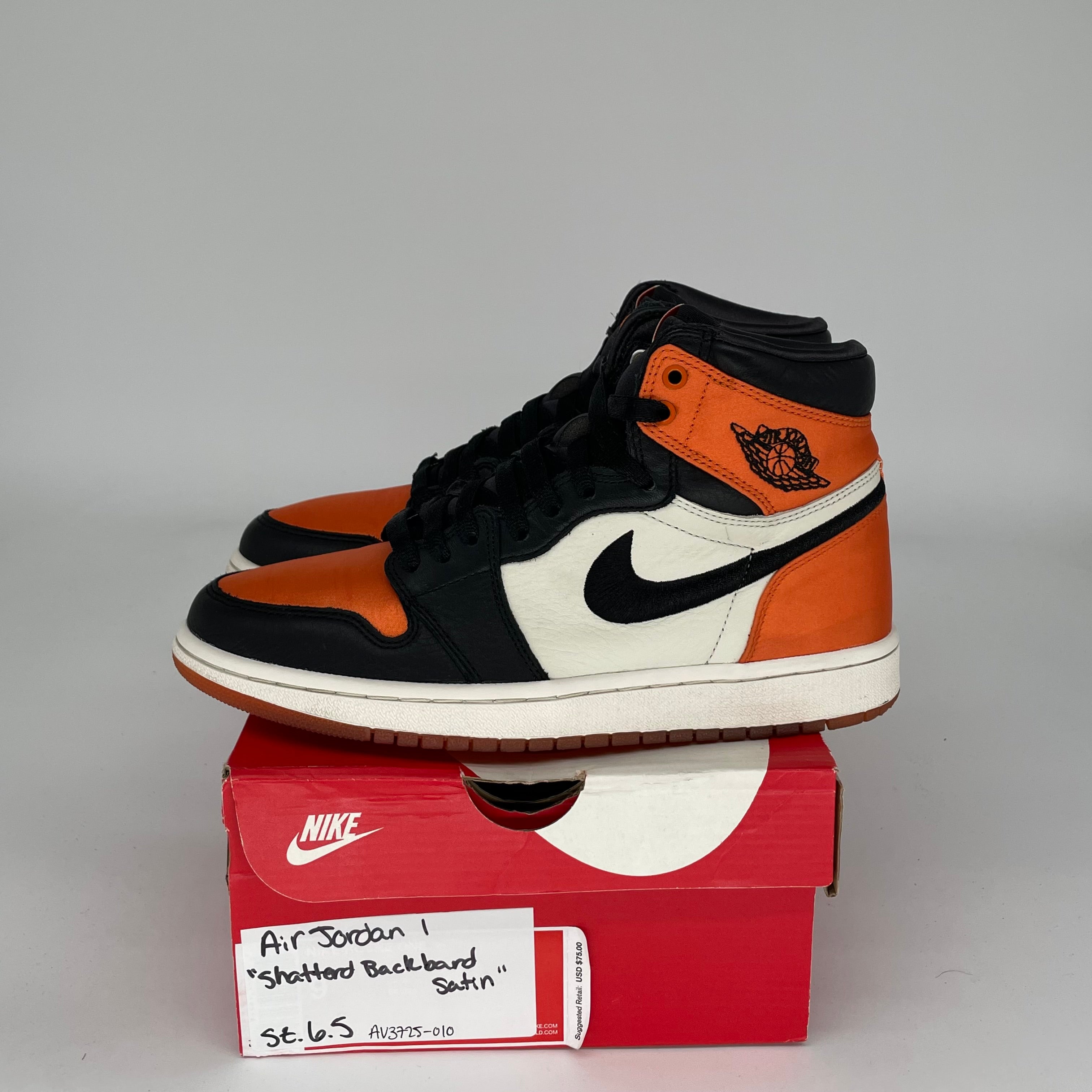 AIR JORDAN 1 SATIN SHATTERED BACKBOARD W SIZE 6.5/8W AV3725-010