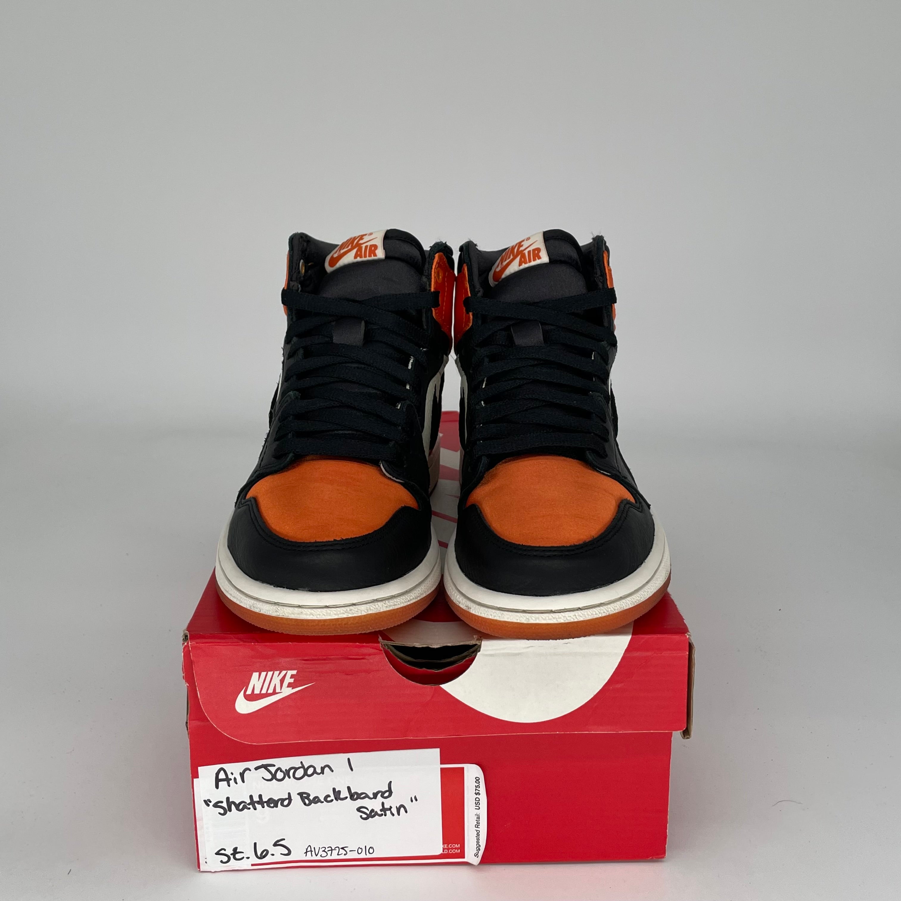 AIR JORDAN 1 SATIN SHATTERED BACKBOARD W SIZE 6.5/8W AV3725-010