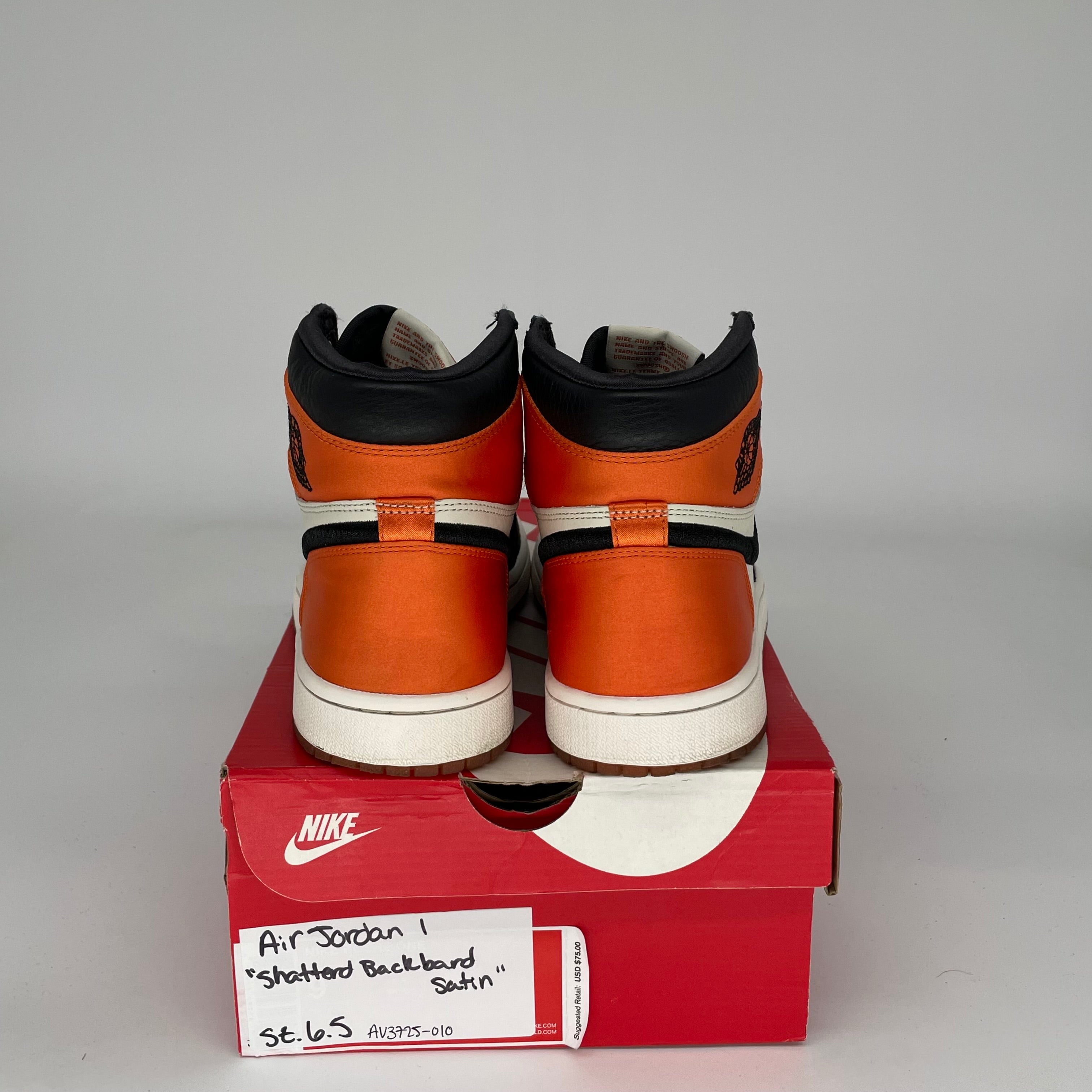 AIR JORDAN 1 SATIN SHATTERED BACKBOARD W SIZE 6.5/8W AV3725-010