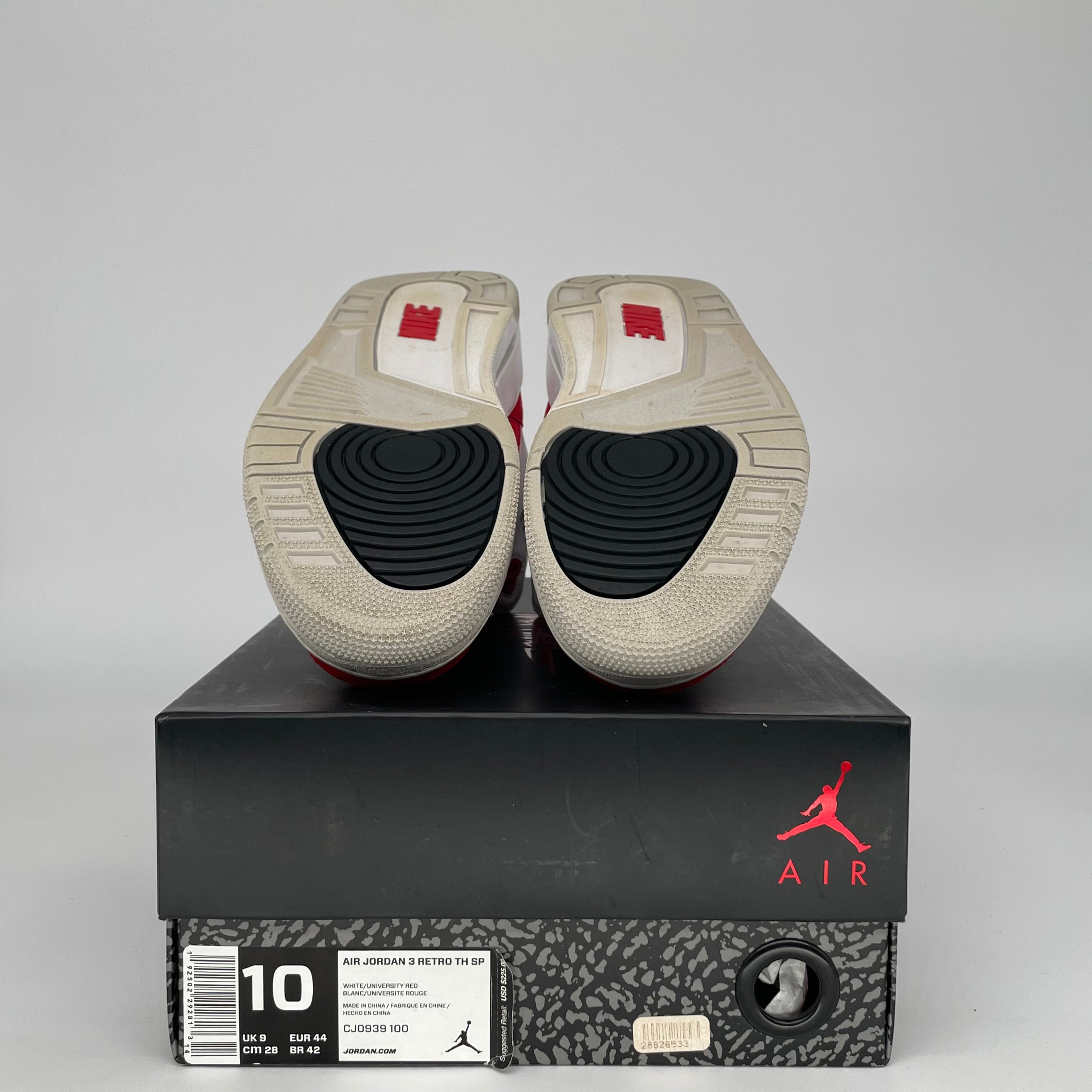 AIR JORDAN 3 TINKER UNIVERSITY RED SIZE 10 CJ0939-100