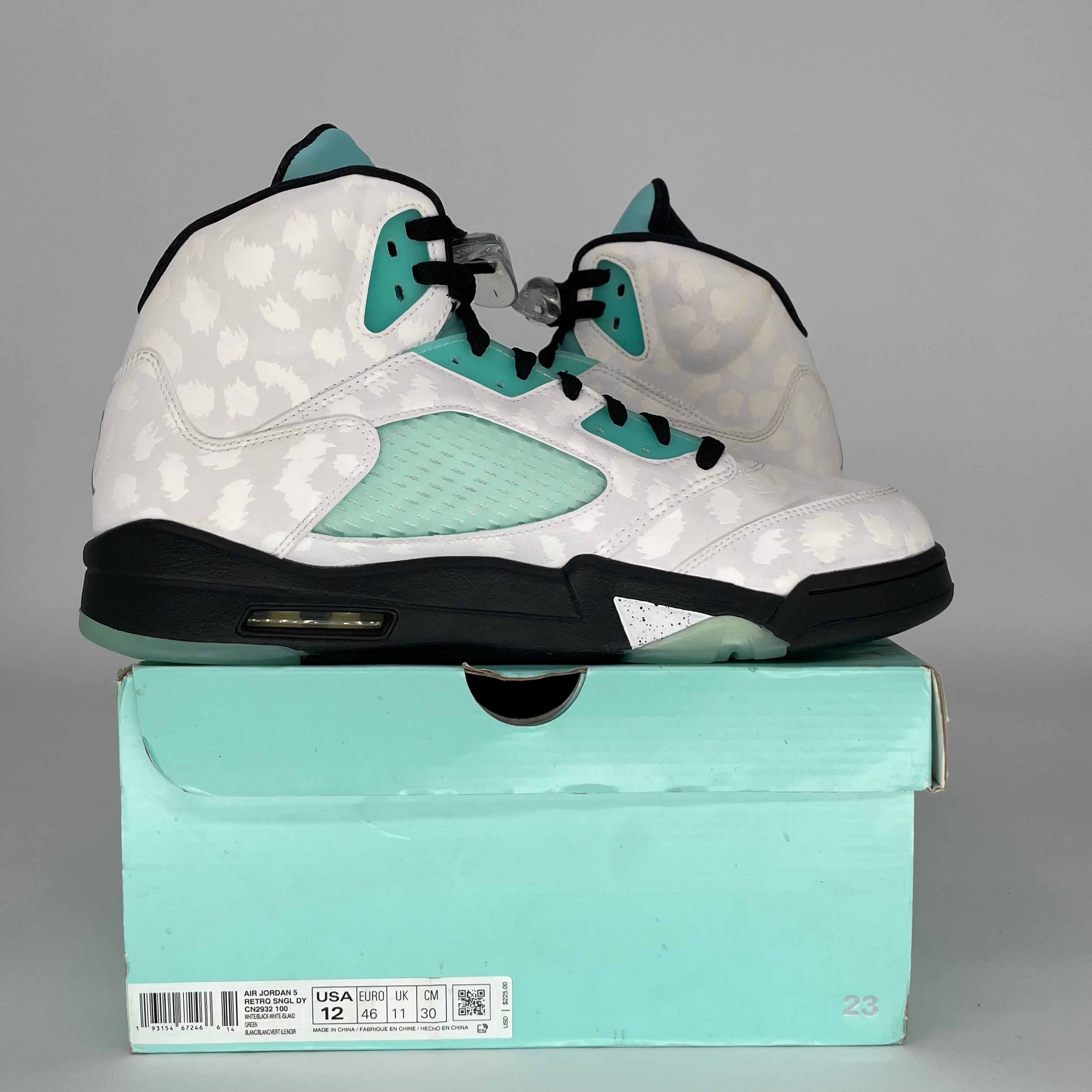 AIR JORDAN 5 ISLAND GREEN SIZE 12 CN2932-100
