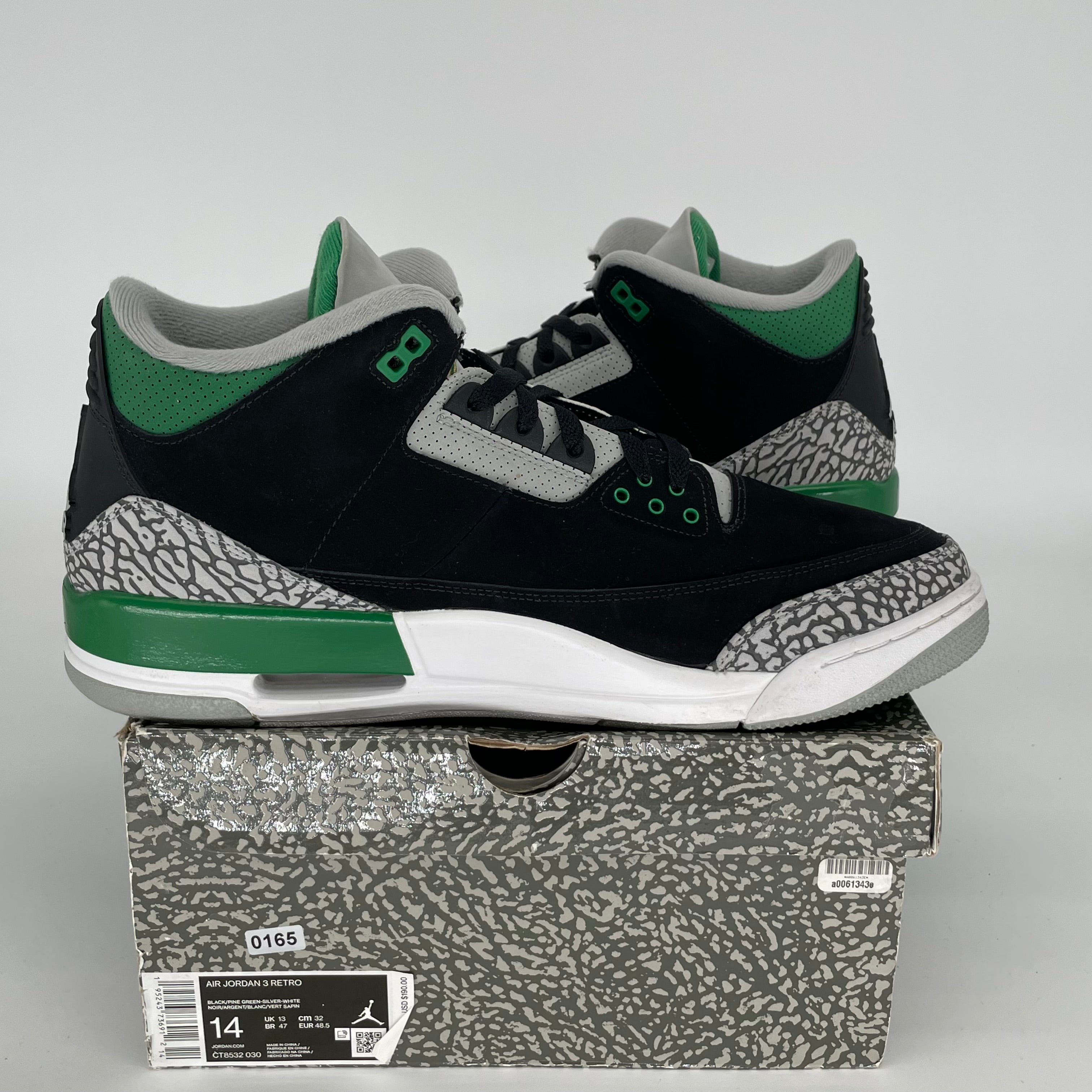 AIR JORDAN 3 PINE GREEN SIZE 14 CT8532-030