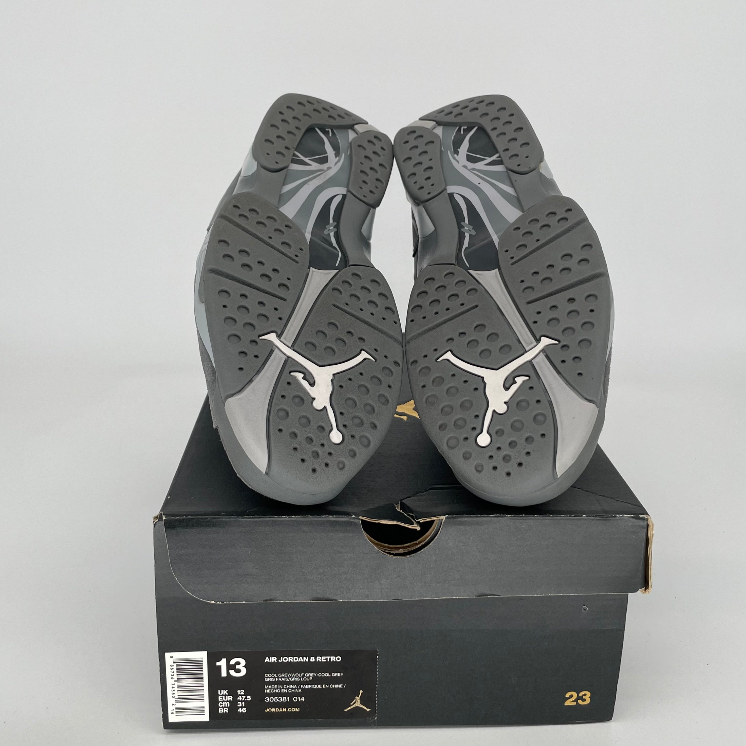 AIR JORDAN 8 COOL GREY SIZE 13 305381-014