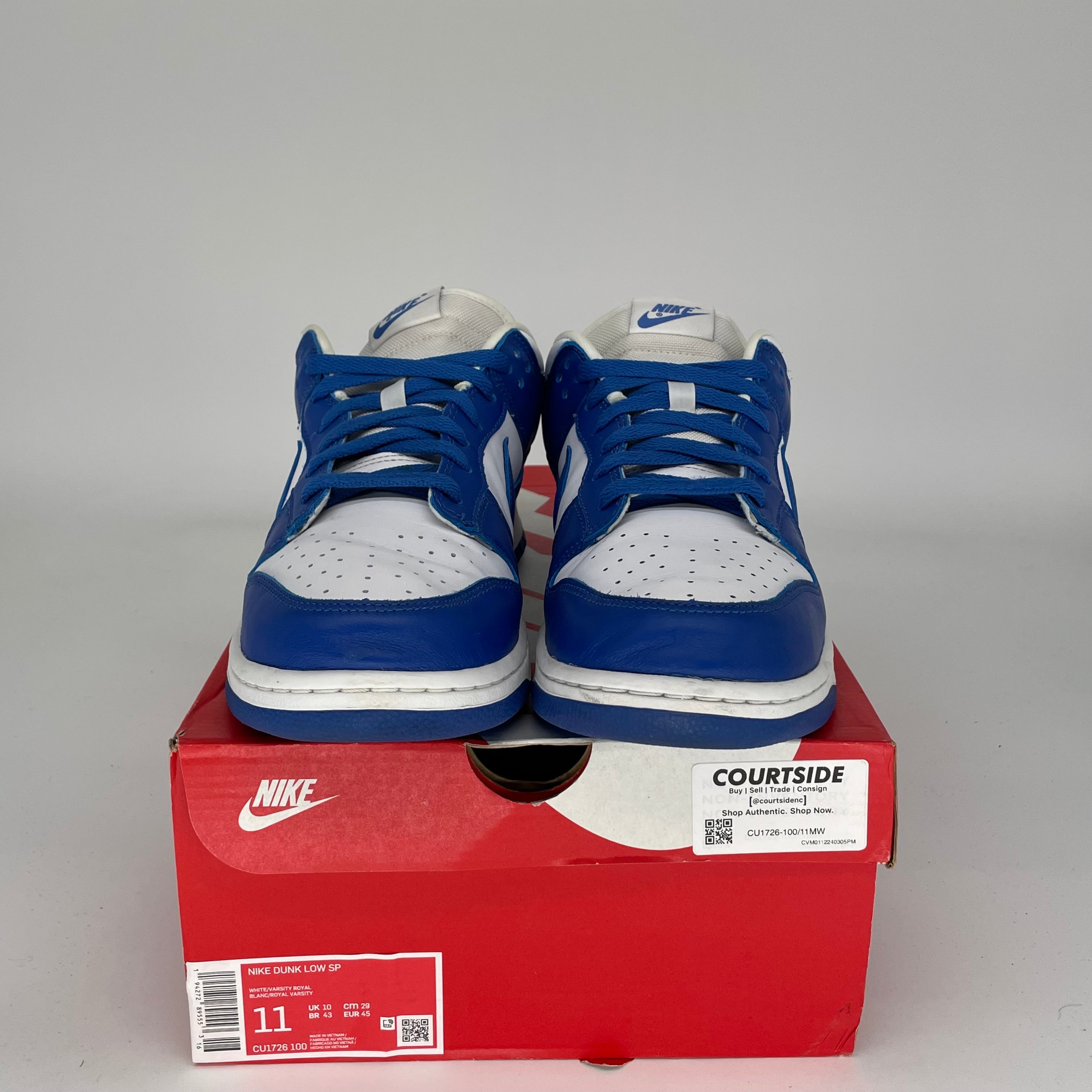 NIKE DUNK LOW KENTUCKY SIZE 11 CU1726-100