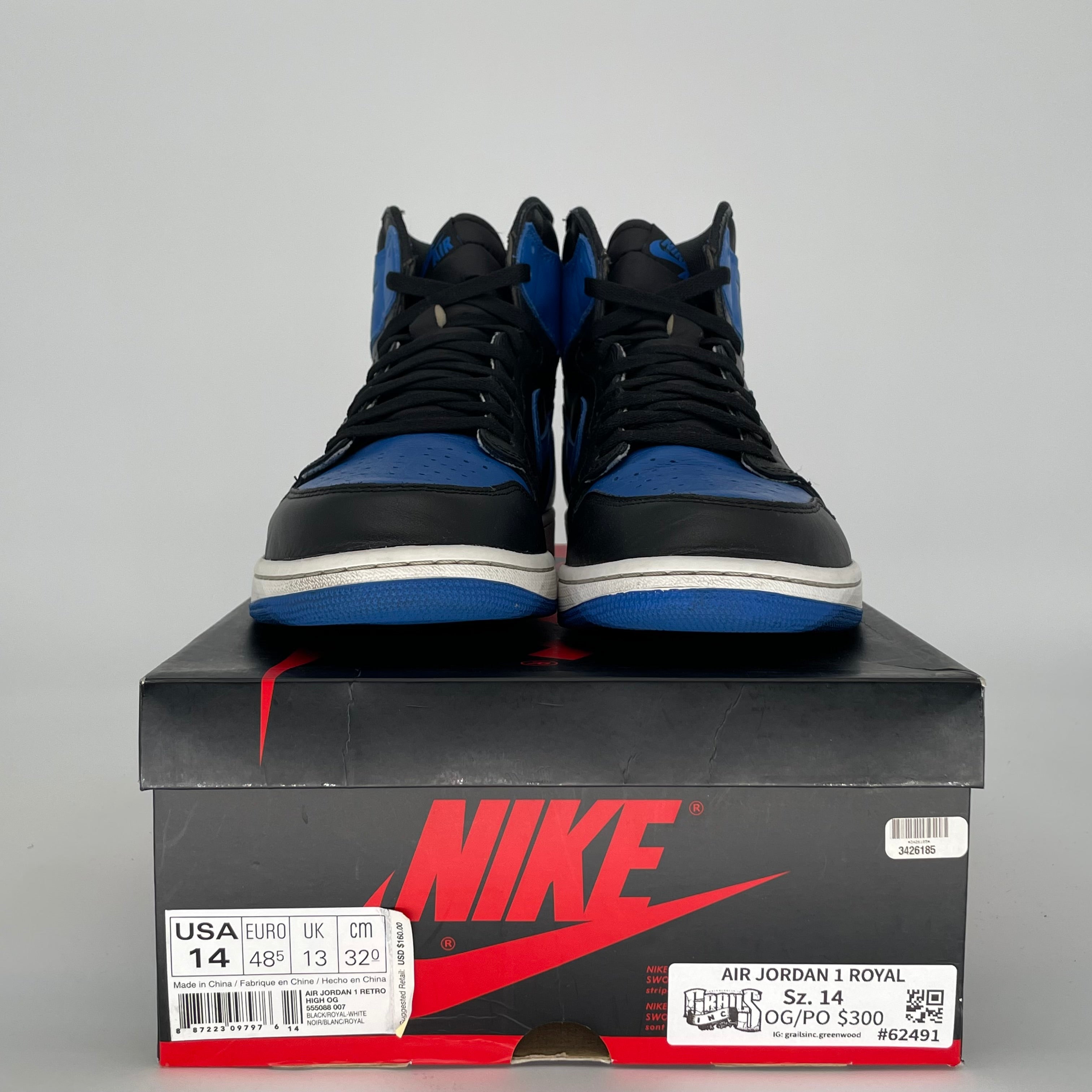 AIR JORDAN 1 ROYAL SIZE 14/15.5W 555088-007