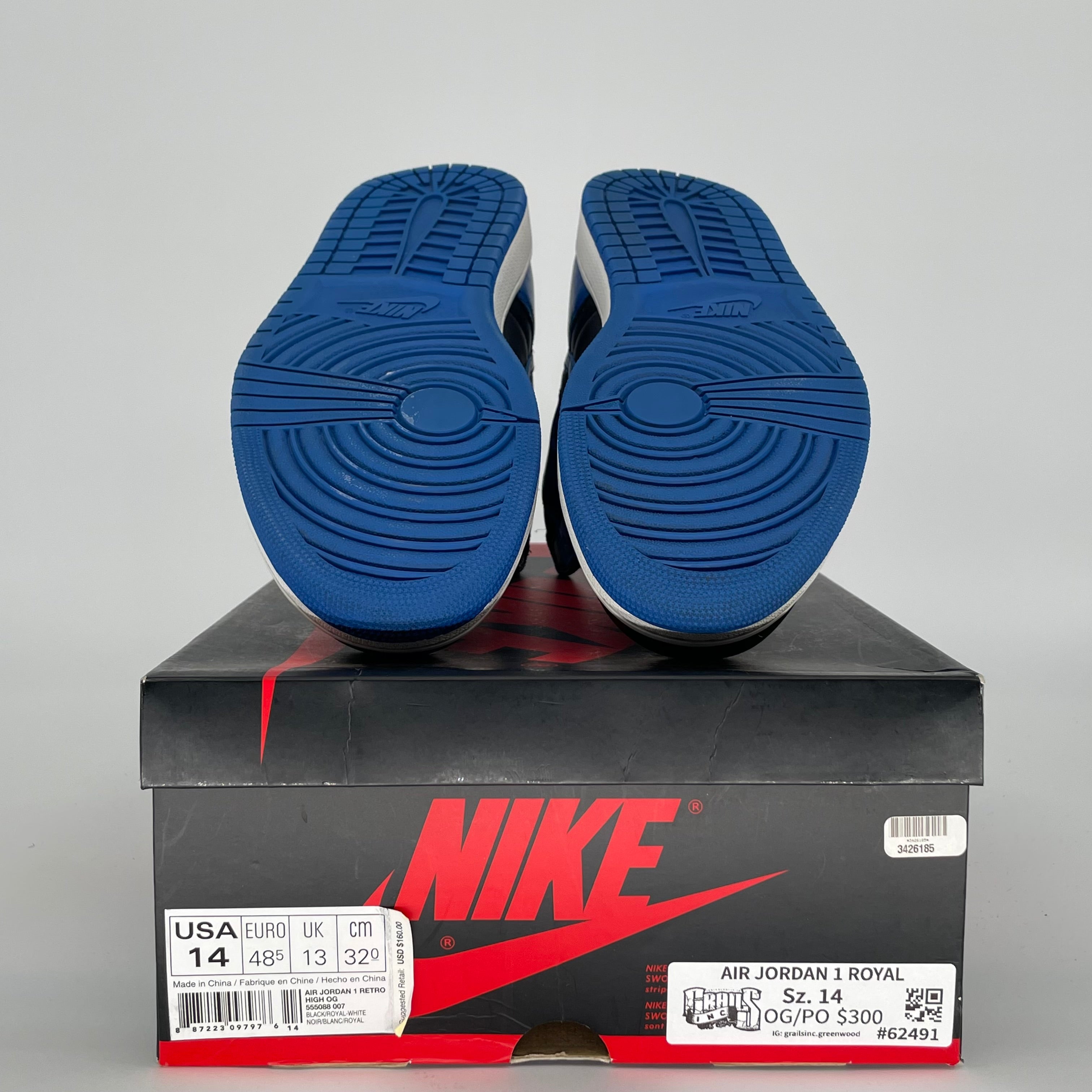 AIR JORDAN 1 ROYAL SIZE 14/15.5W 555088-007