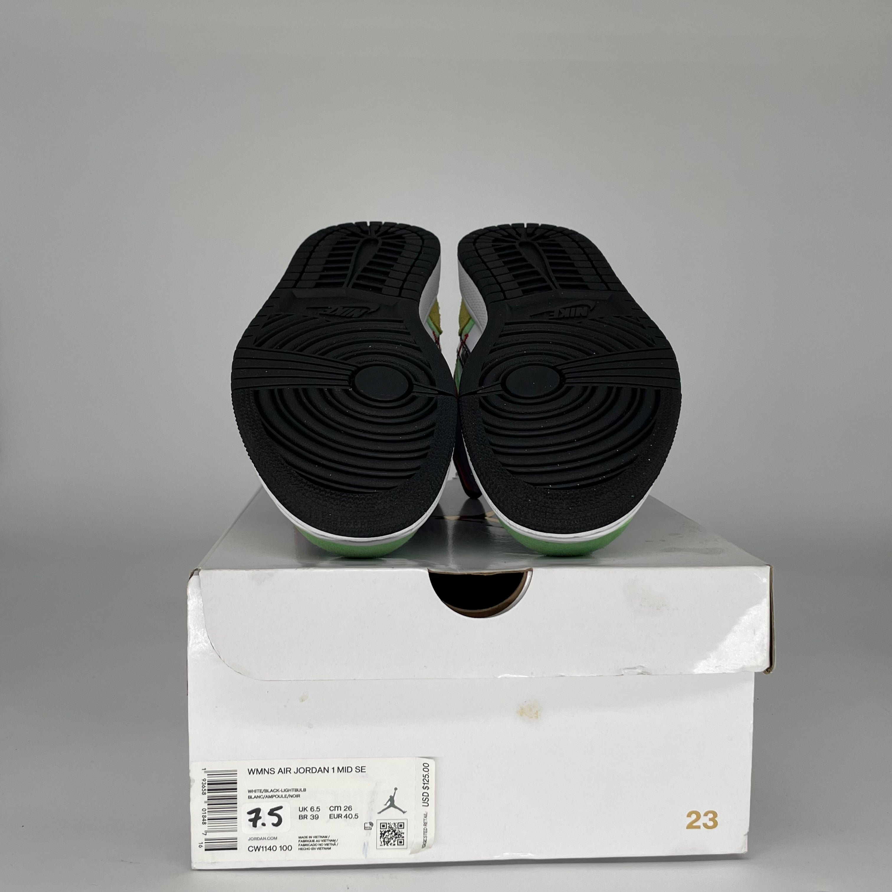 AIR JORDAN 1 MID MULTI COLOR W SIZE 7.5/9W CW1140-100