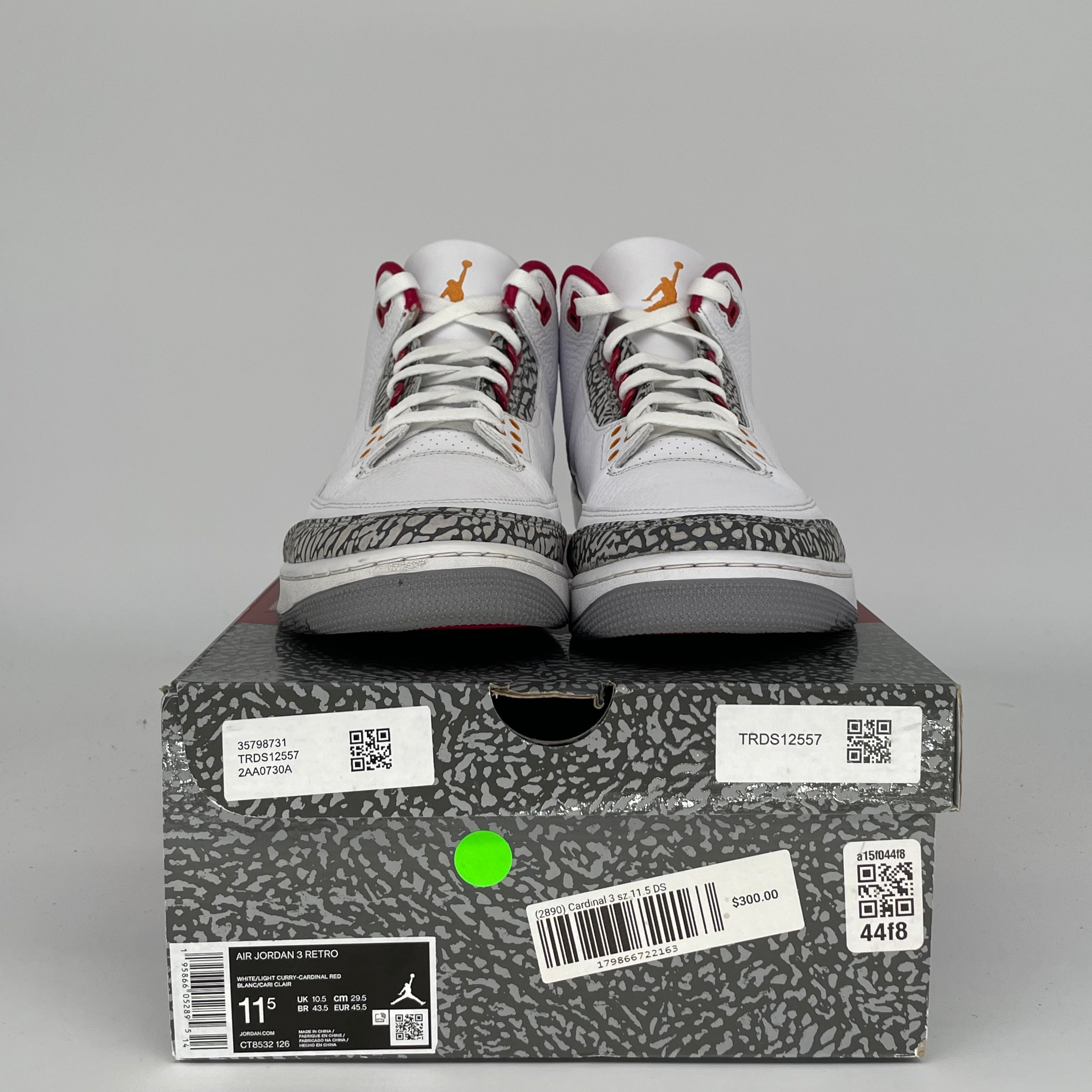 AIR JORDAN 3 CARDINAL SIZE 11.5 CT8532-126