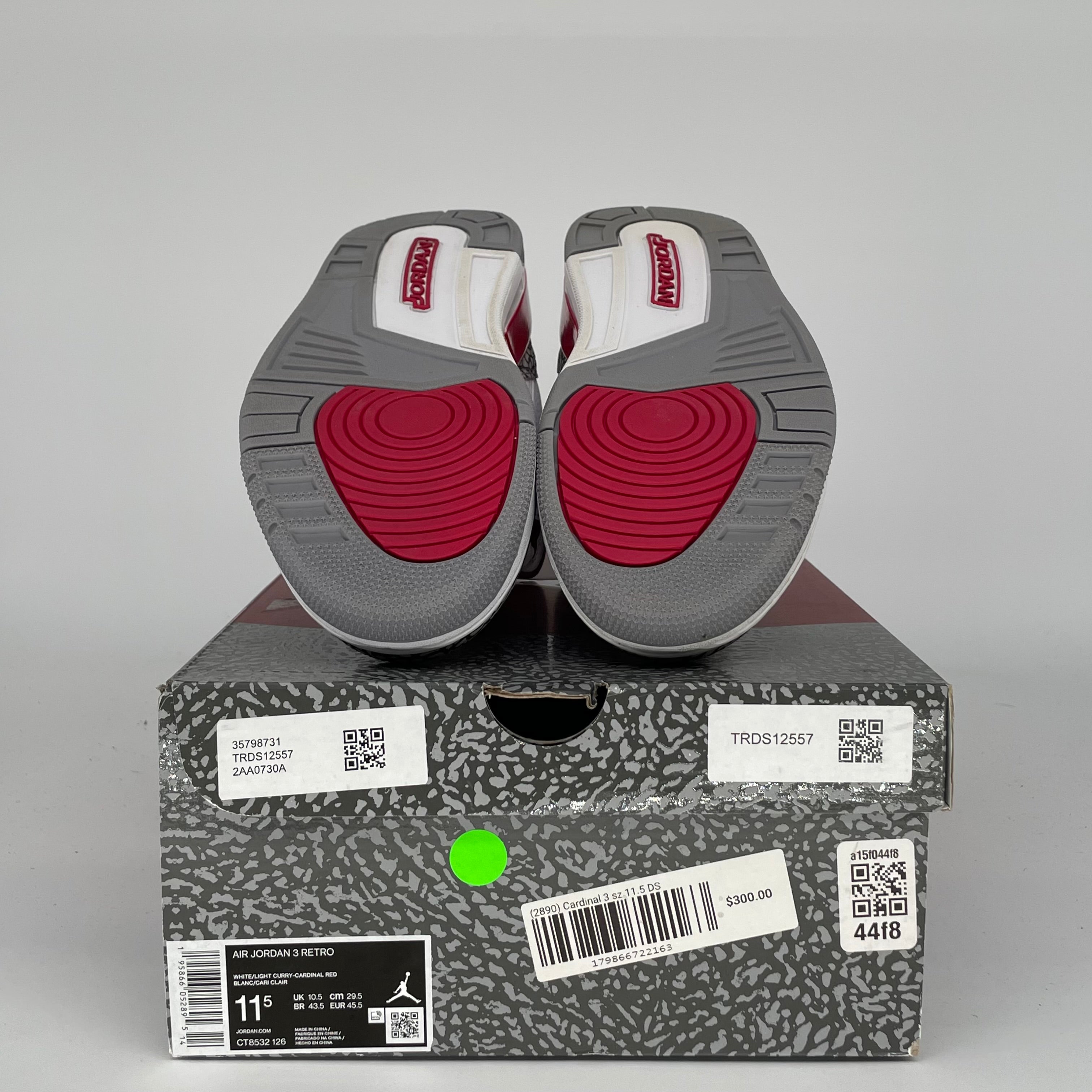 AIR JORDAN 3 CARDINAL SIZE 11.5 CT8532-126