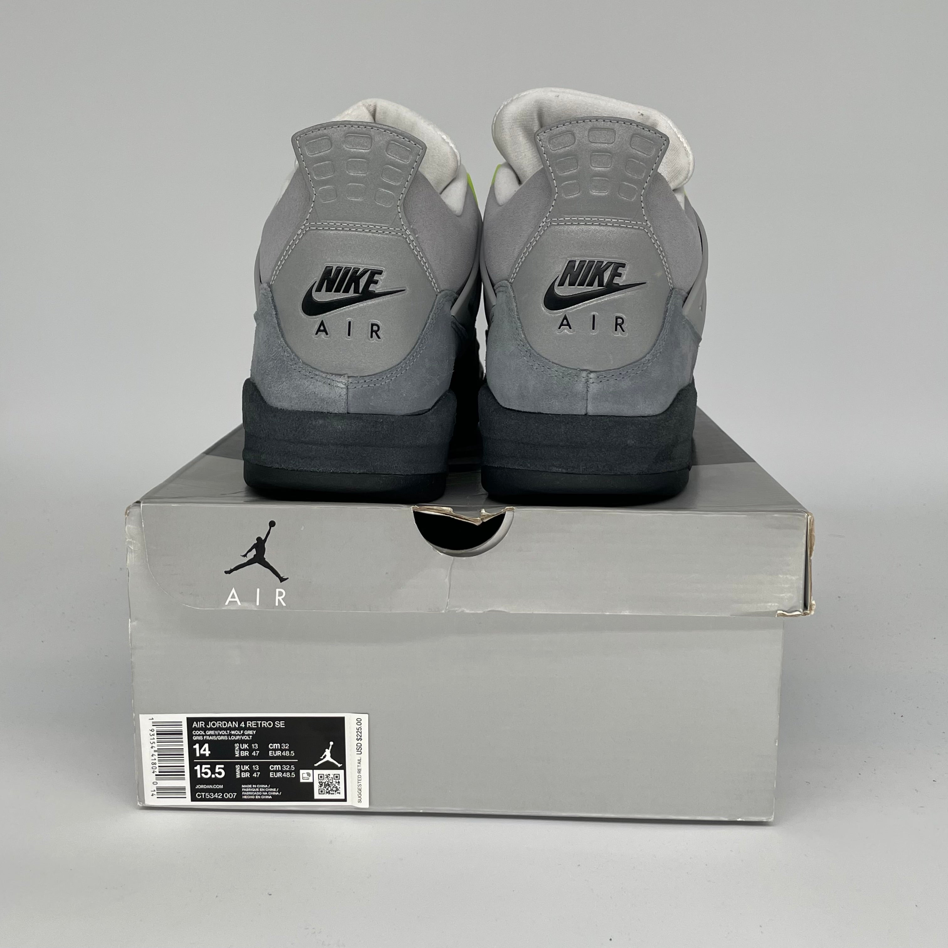 AIR JORDAN 4 NEON 95 SIZE 14/15.5W CT5342-007