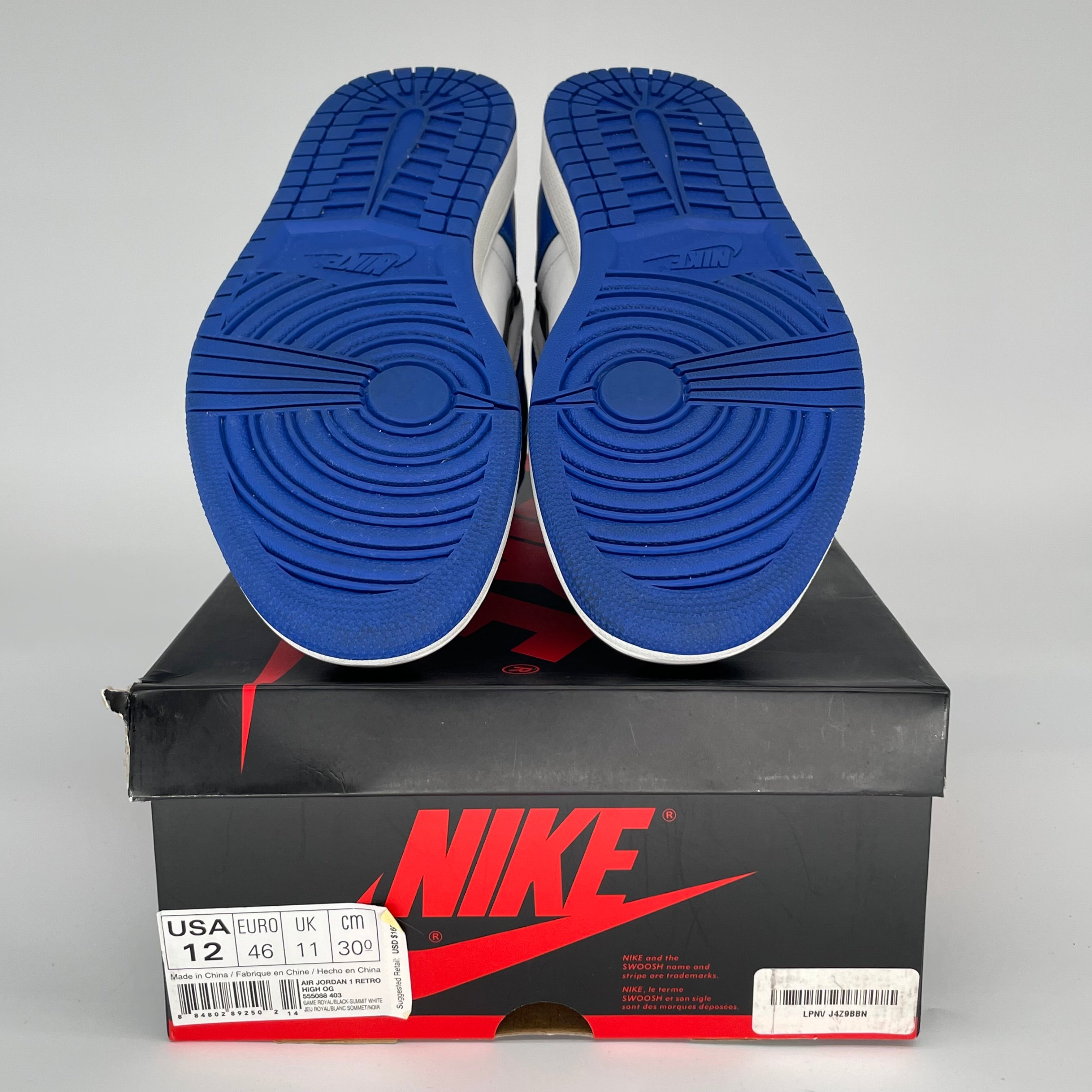 AIR JORDAN 1 GAME ROYAL 555088-403 SIZE 12/13.5W