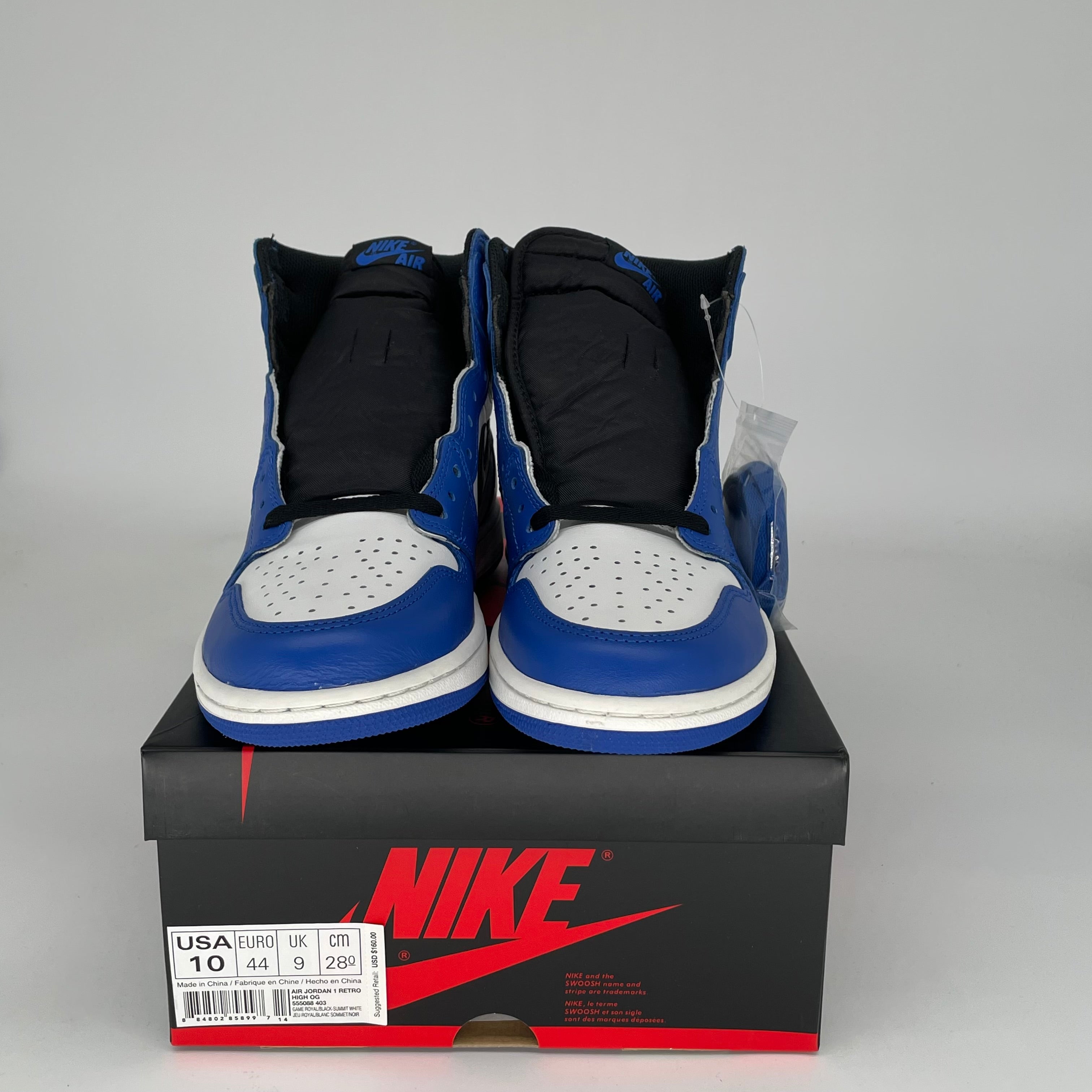 AIR JORDAN 1 GAME ROYAL SIZE 10 555088-403