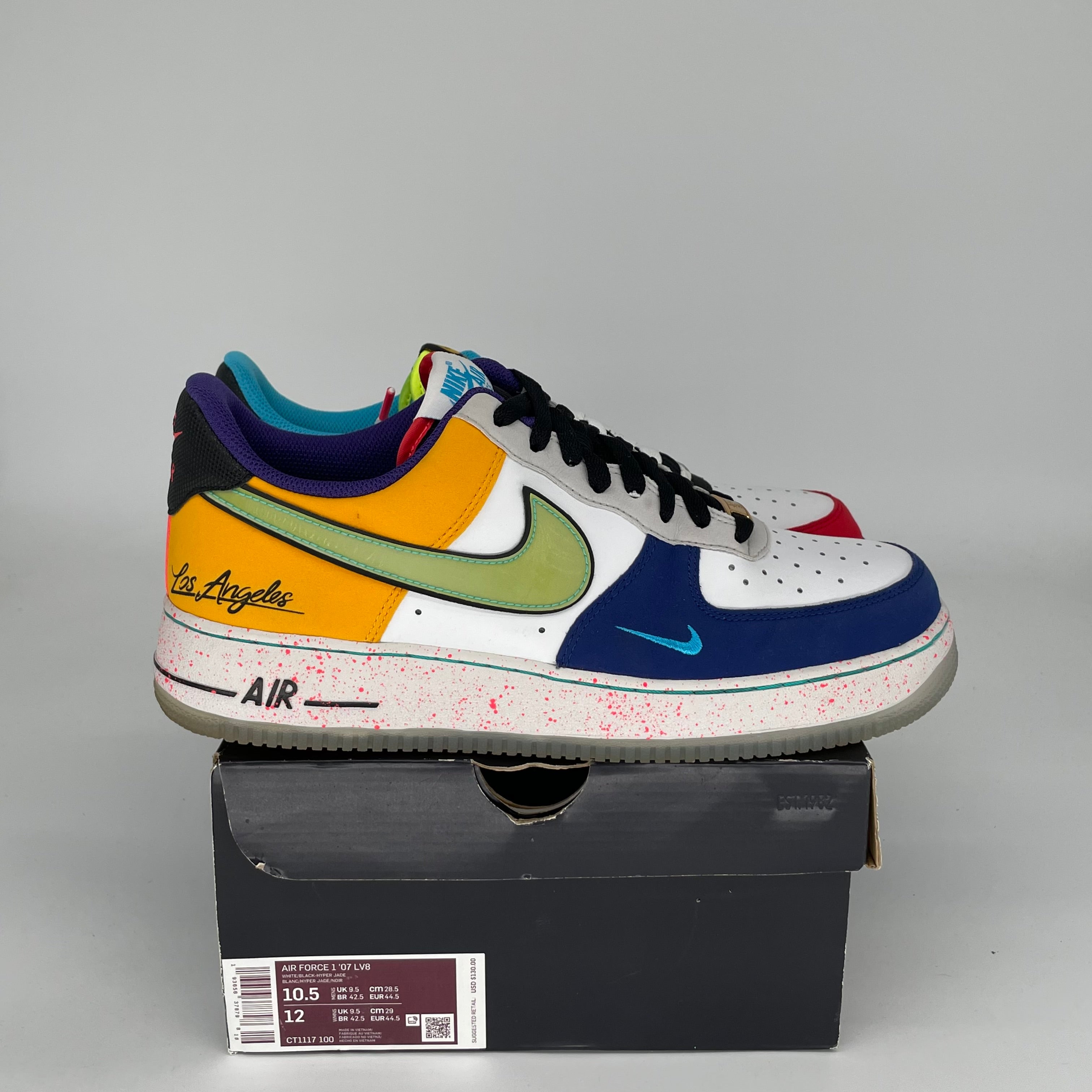 NIKE AIR FORCE 1 LOW WHAT THE LA SIZE 10.5 CT1117-100