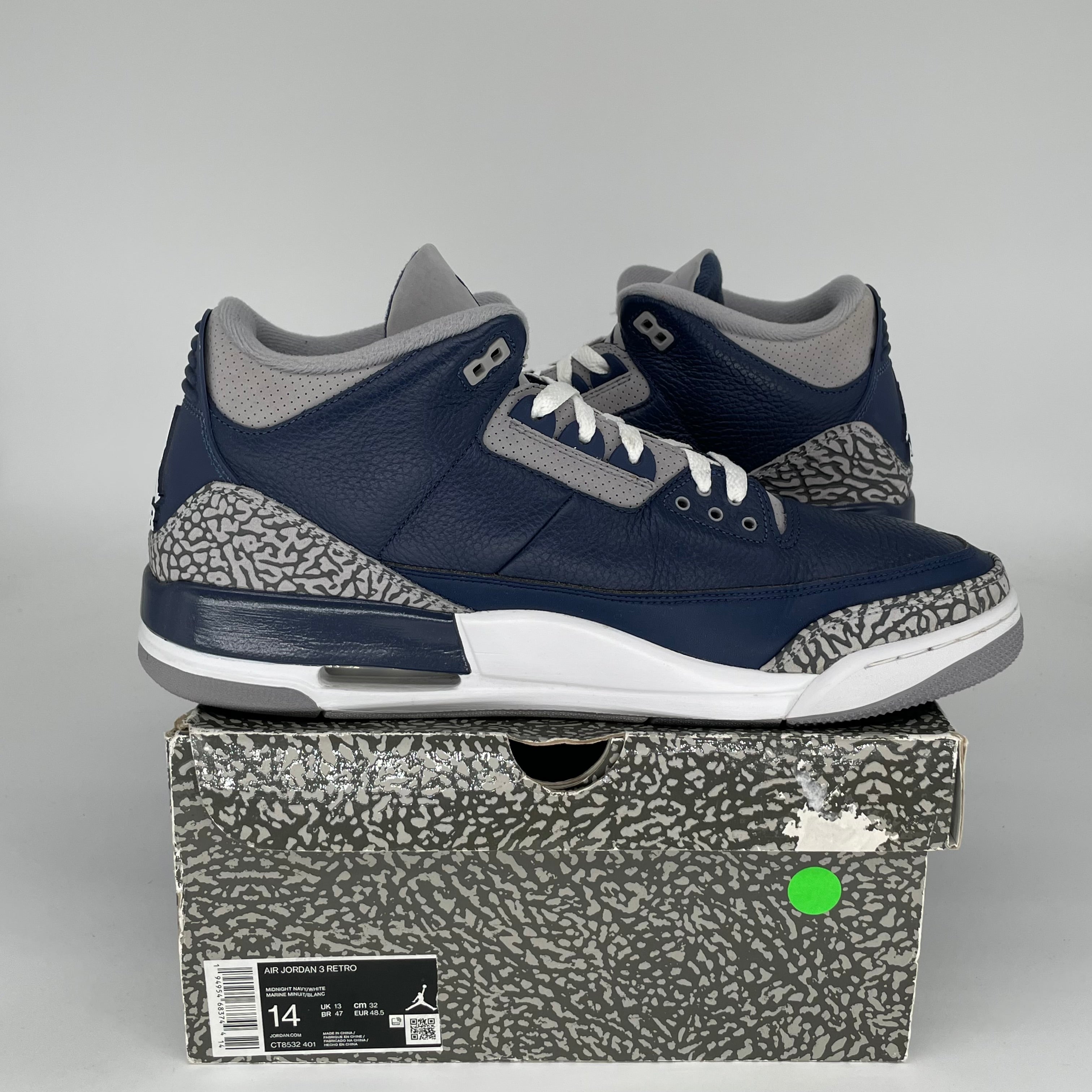 AIR JORDAN 3 GEORGETOWN SIZE 14 CT8532-401
