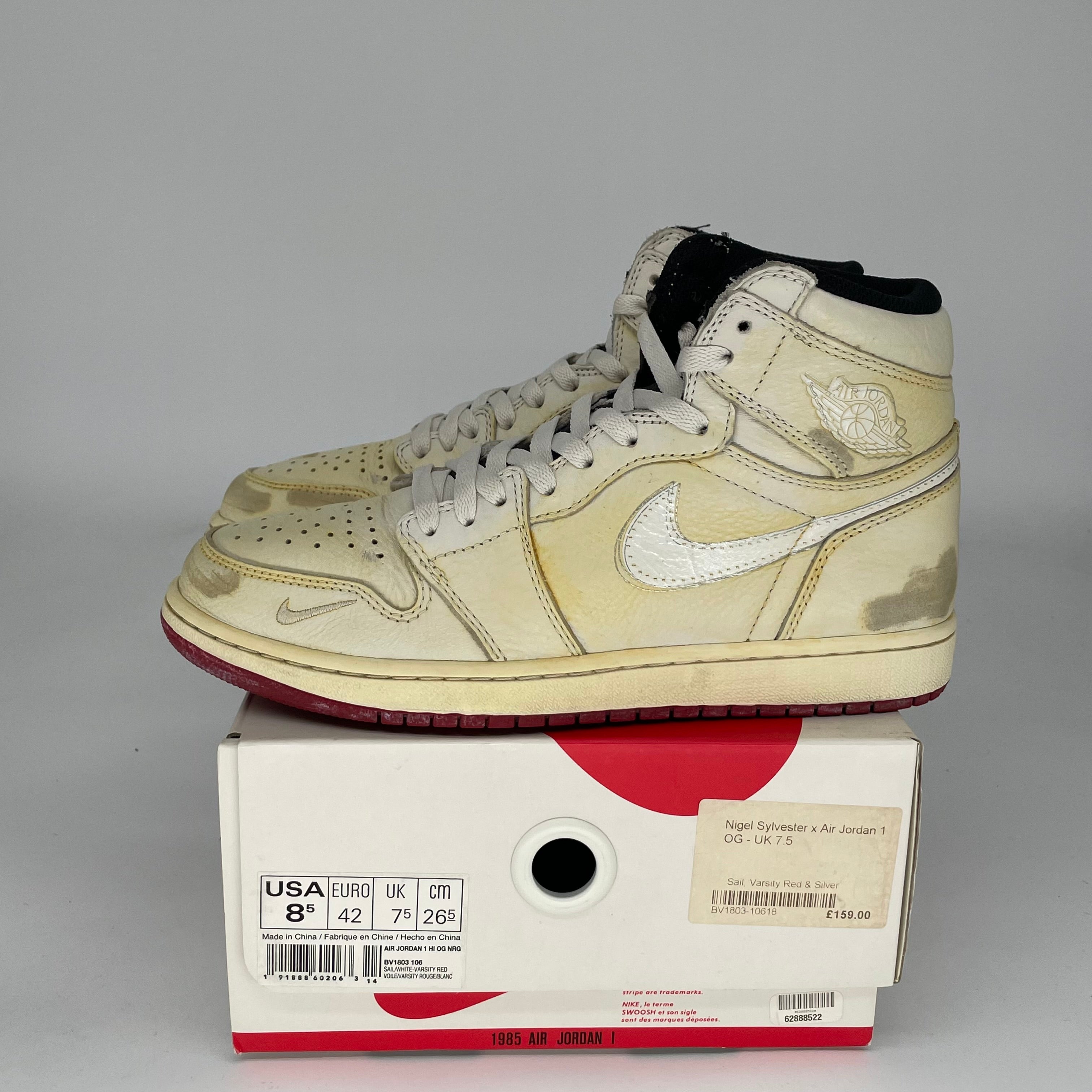 AIR JORDAN 1 NIGEL SYLVESTER SIZE 8.5 BV1803-106