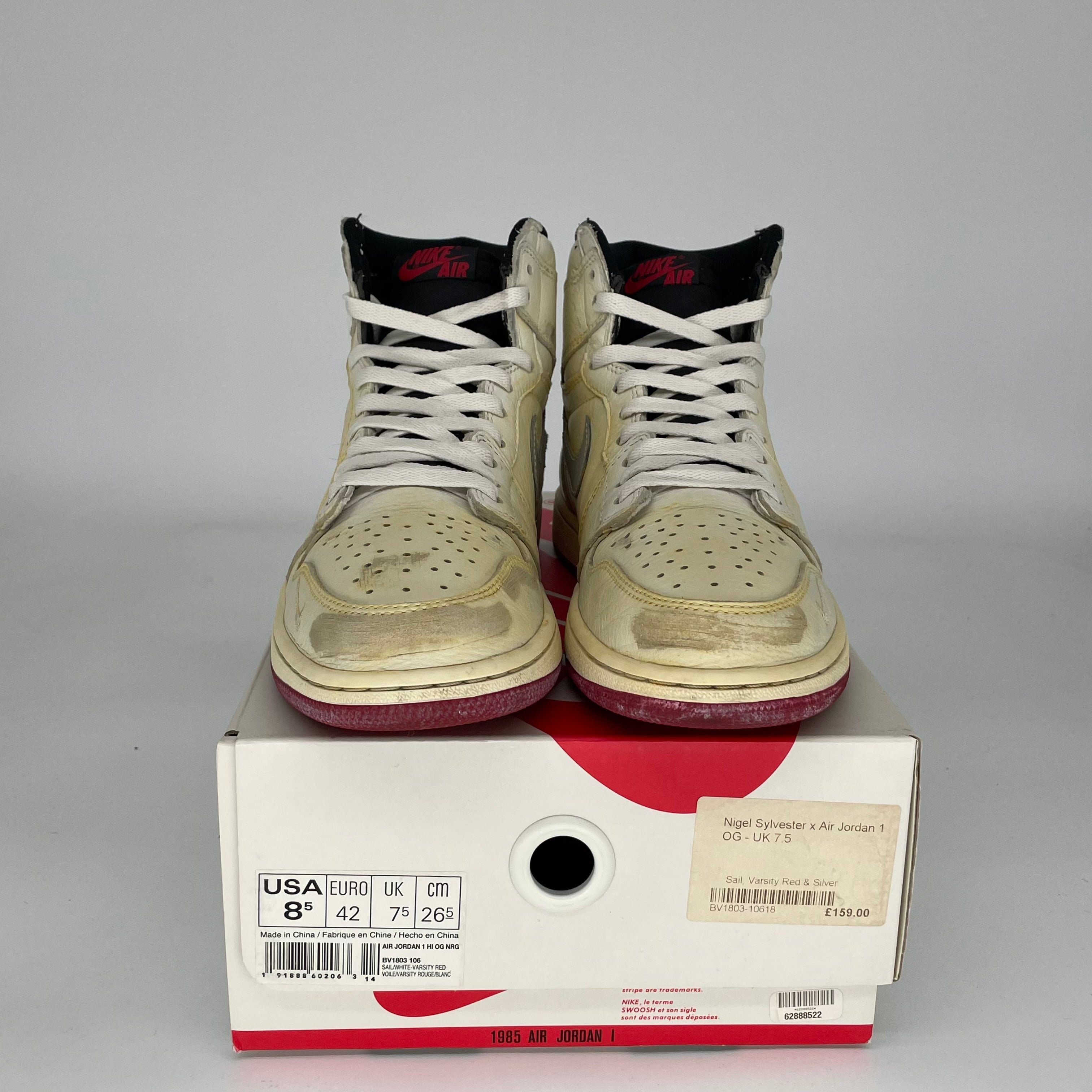 AIR JORDAN 1 NIGEL SYLVESTER SIZE 8.5 BV1803-106