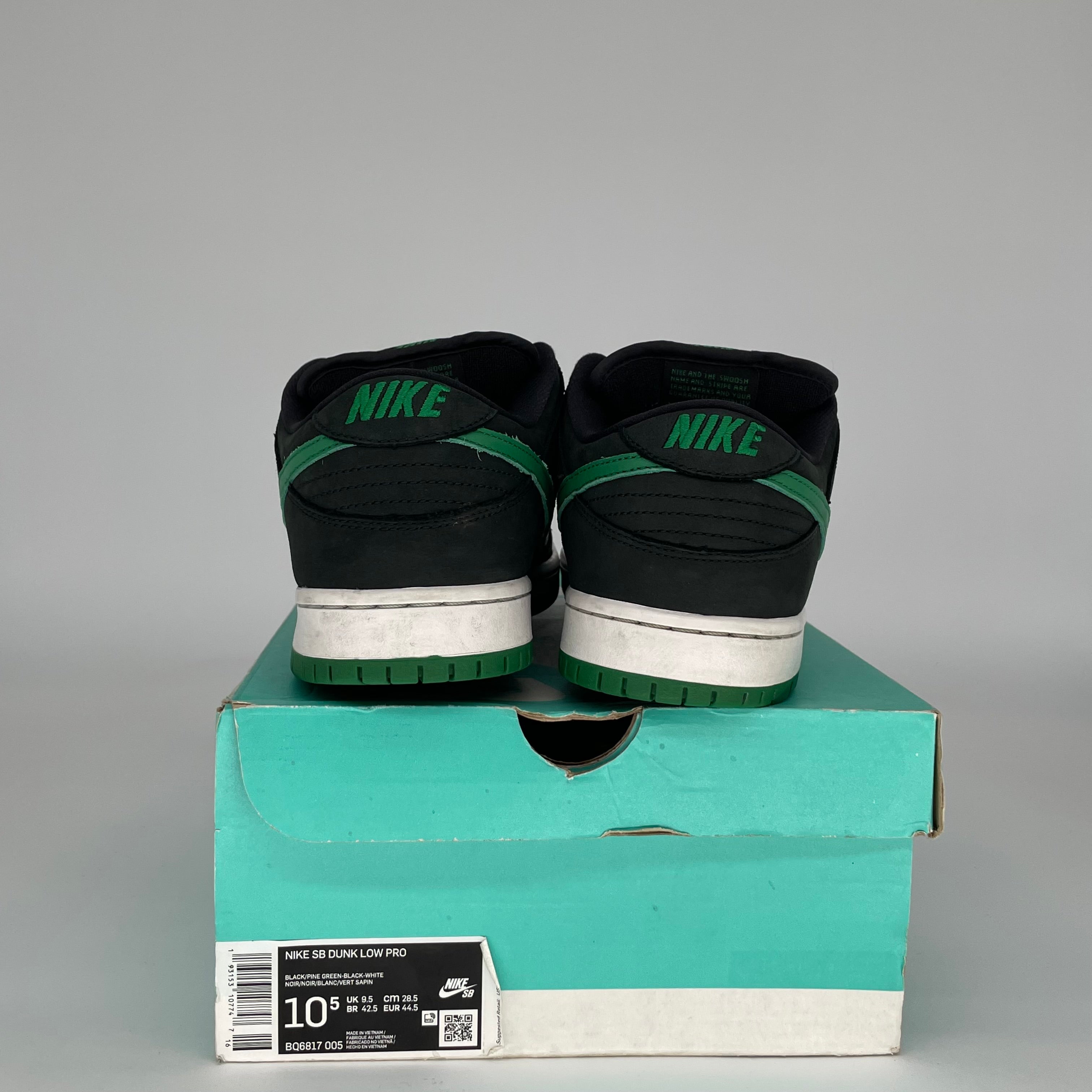 NIKE SB DUNK LOW J PACK PINE GREEN SIZE 10.5 BQ6817-005