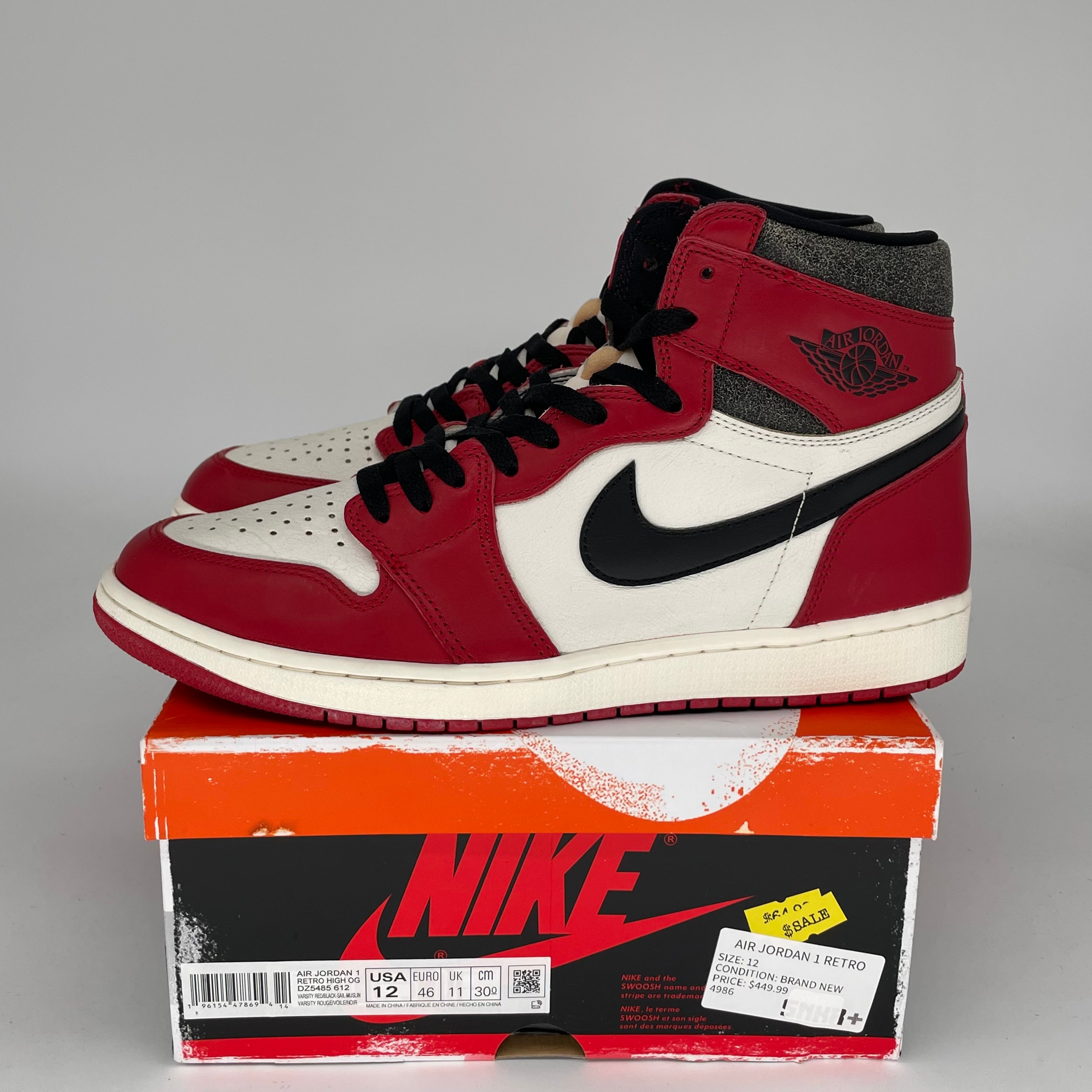 AIR JORDAN 1 LOST AND FOUND SIZE 12 DZ5485-612
