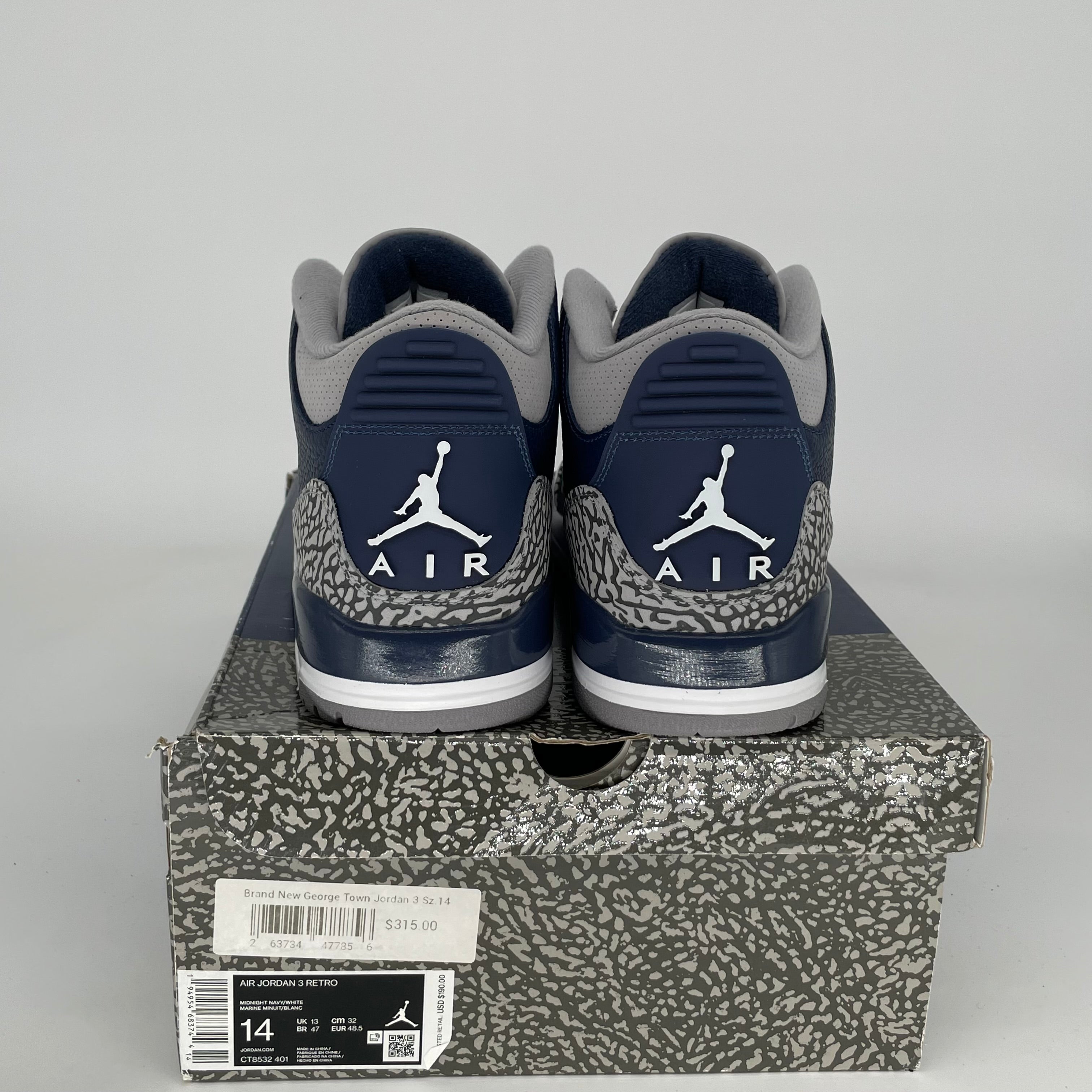 AIR JORDAN 3 GEORGETOWN SIZE 14 CT8532-401