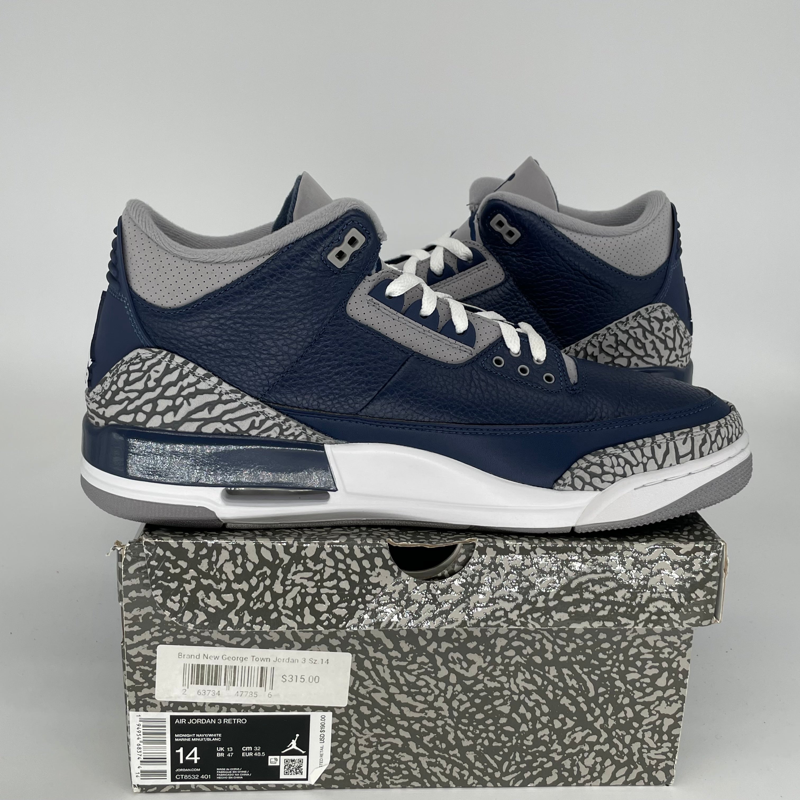 AIR JORDAN 3 GEORGETOWN SIZE 14 CT8532-401