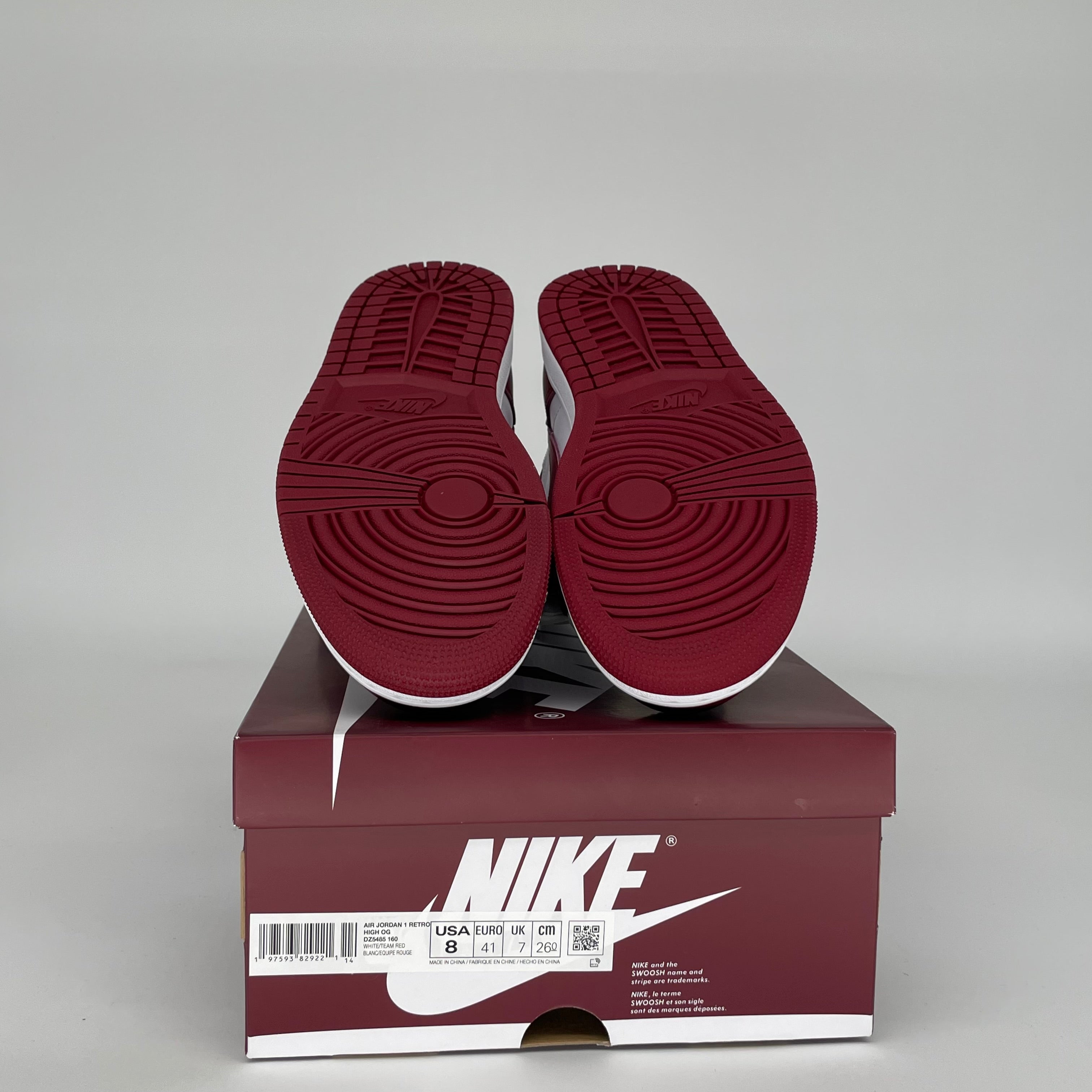 AIR JORDAN 1 ARTISANAL TEAM RED SIZE 8 DZ5485-160