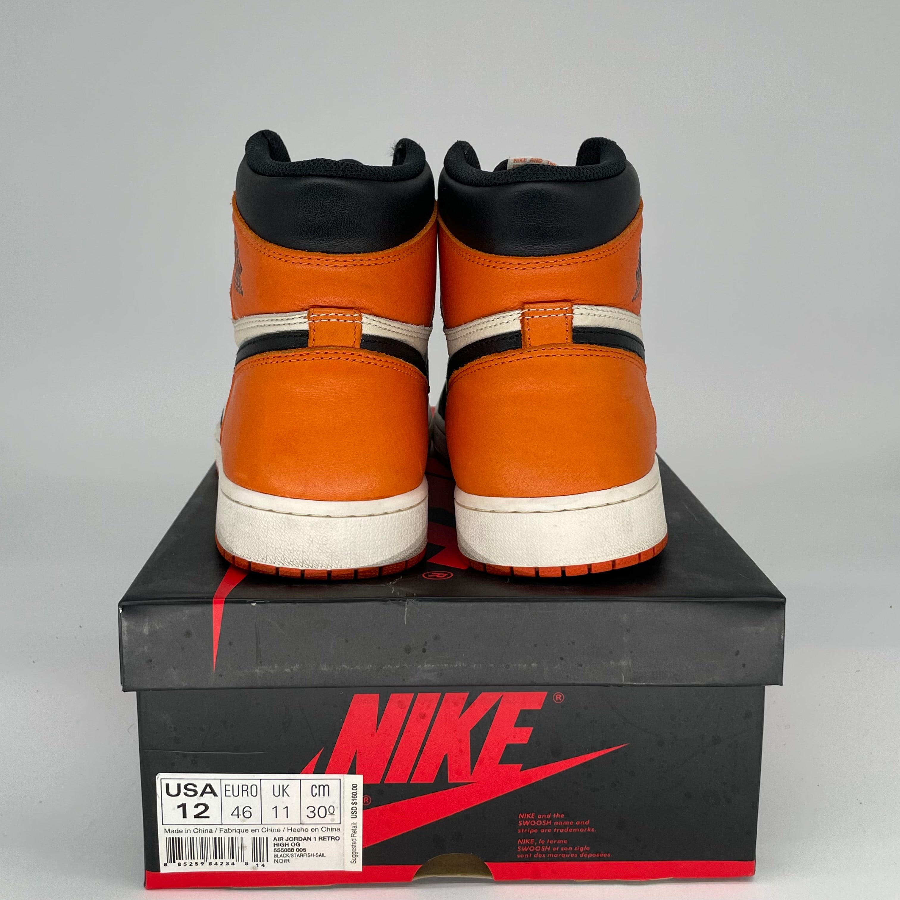 AIR JORDAN 1 SHATTERED BACKBOARD 555088-005 SIZE 12/13.5W