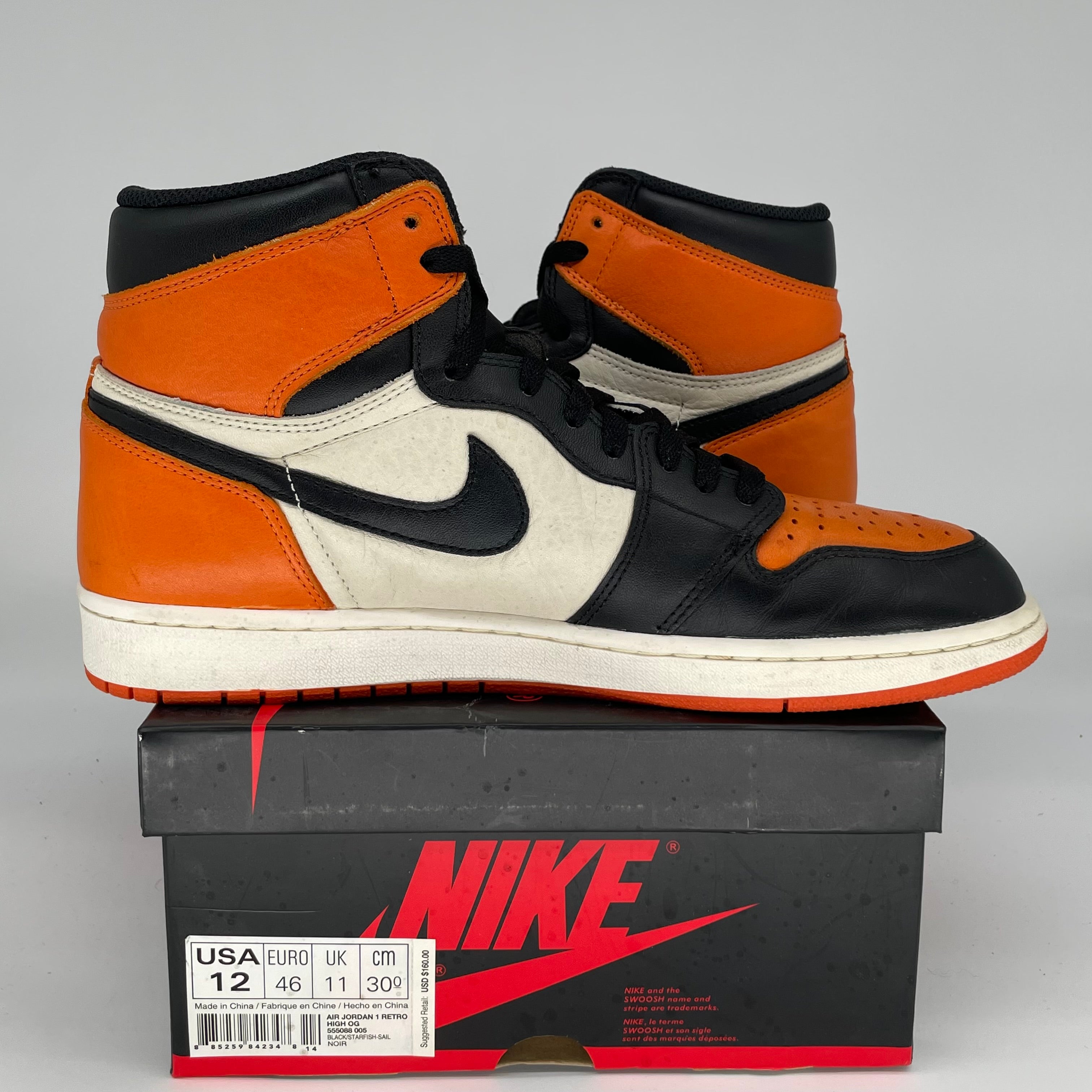 AIR JORDAN 1 SHATTERED BACKBOARD 555088-005 SIZE 12/13.5W