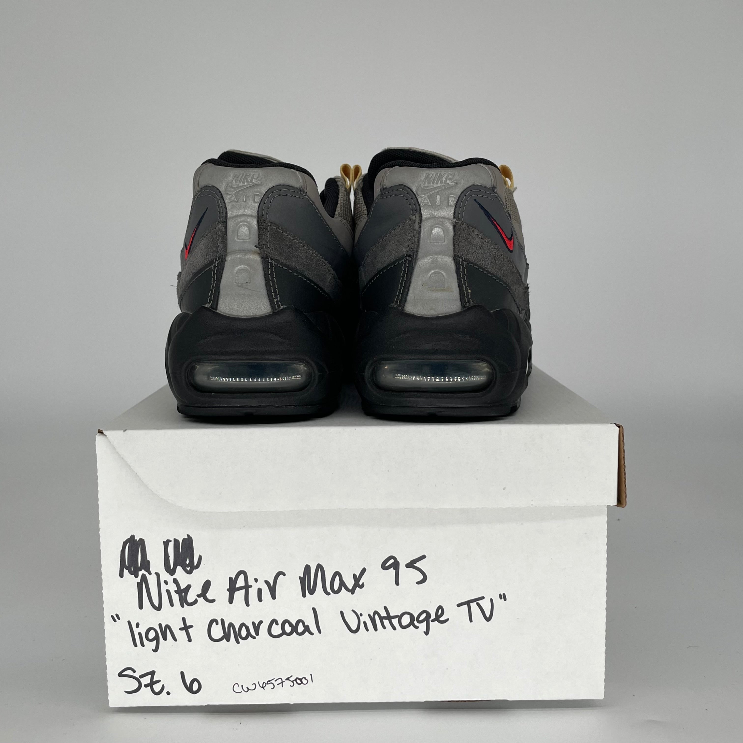 NIKE AIR MAX 95 LIGHT CHARCOAL VINTAGE TV SIZE 6 CQ6575-001