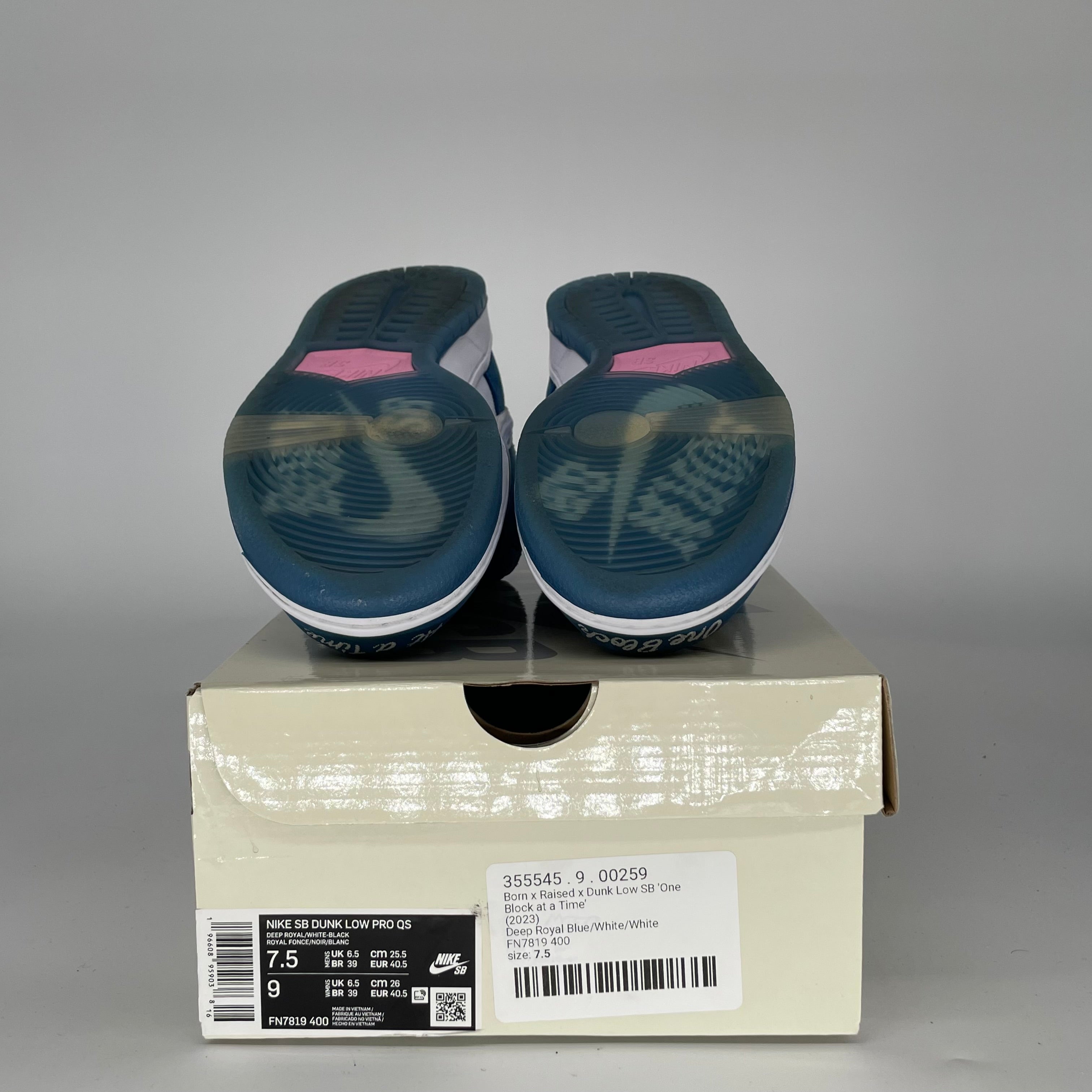 NIKE SB DUNK LOW BORN X RAISED SIZE 7.5 FN7819-400