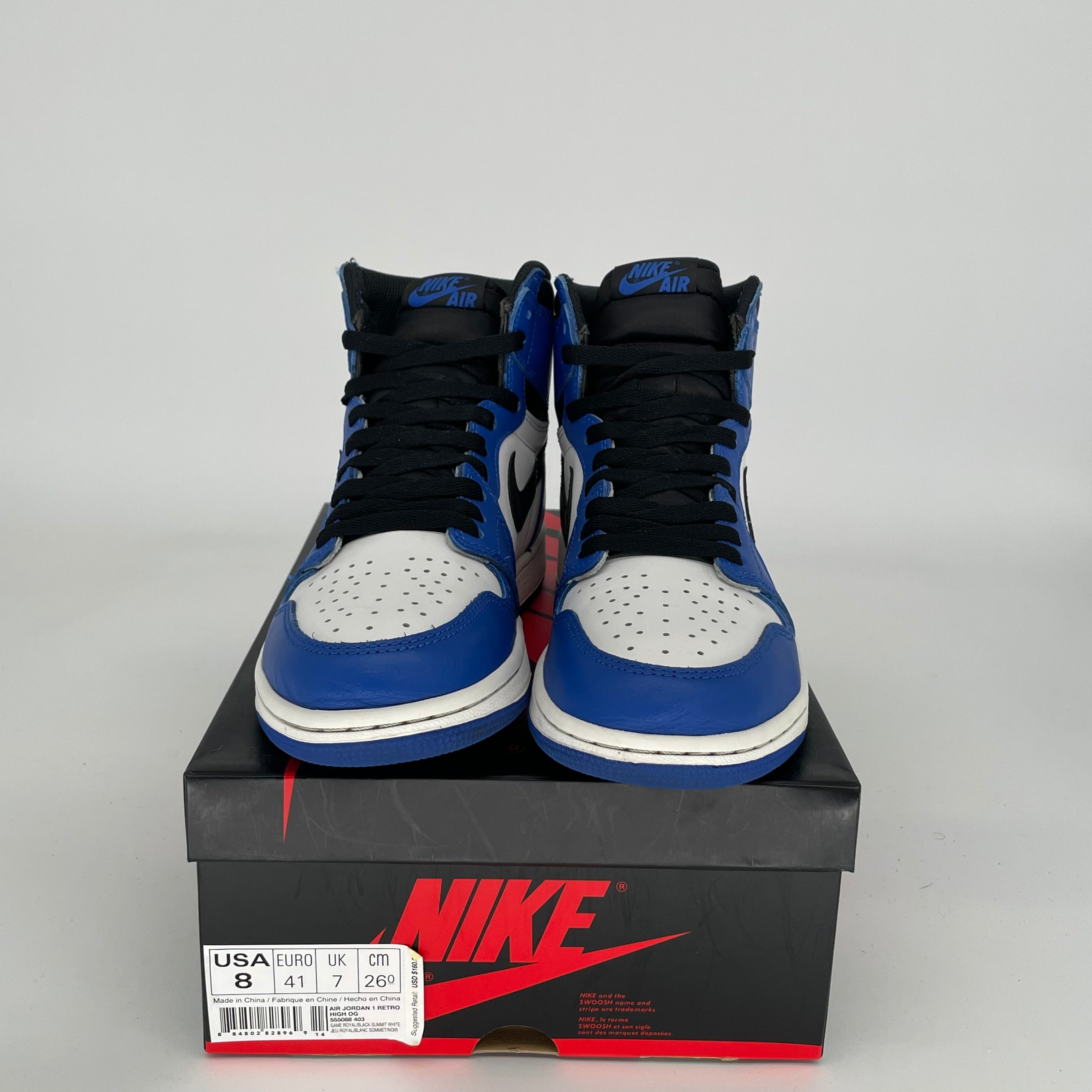 AIR JORDAN 1 GAME ROYAL SIZE 8 555088-403