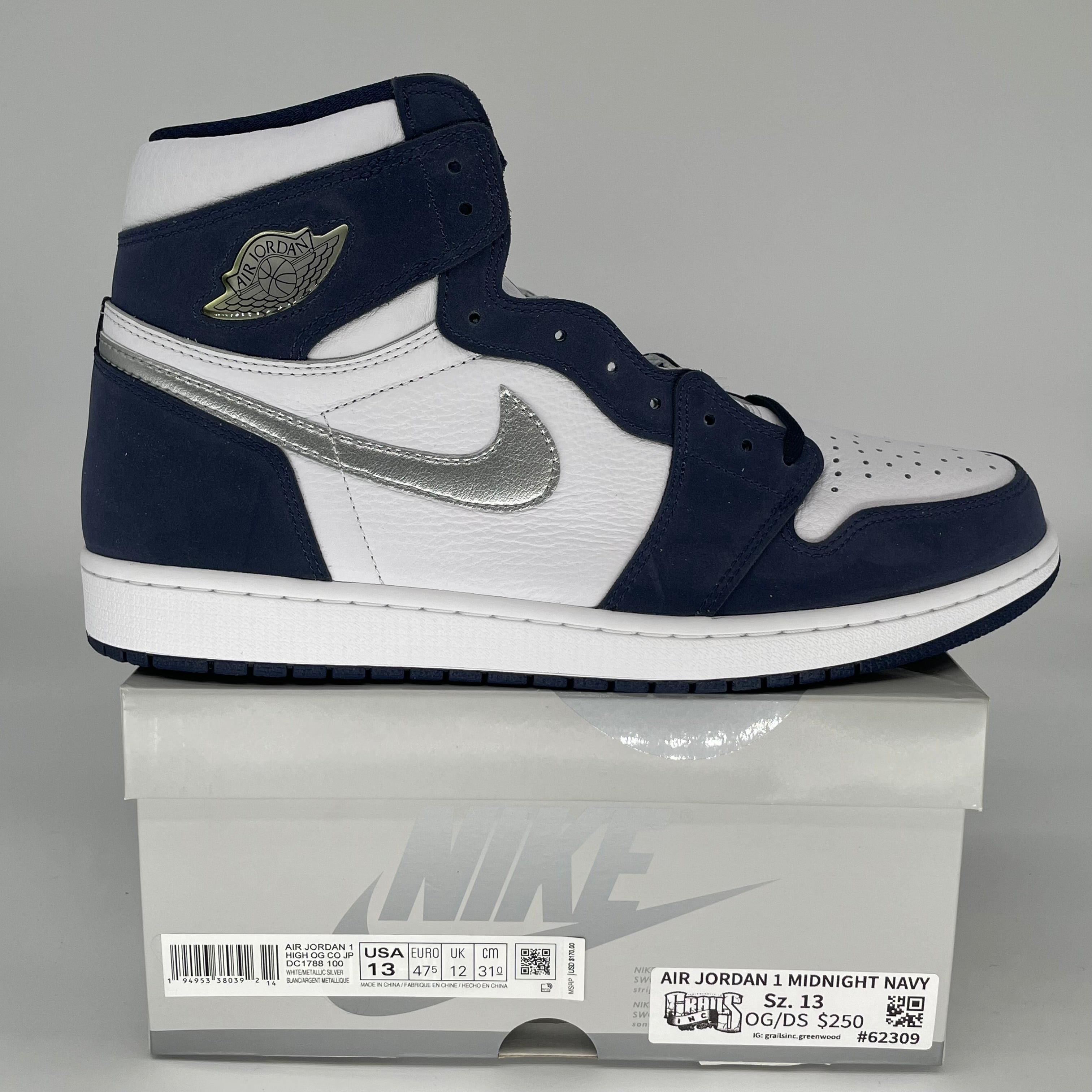 AIR JORDAN 1 CO JAPAN MIDNIGHT NAVY SIZE 13 DC1788-100